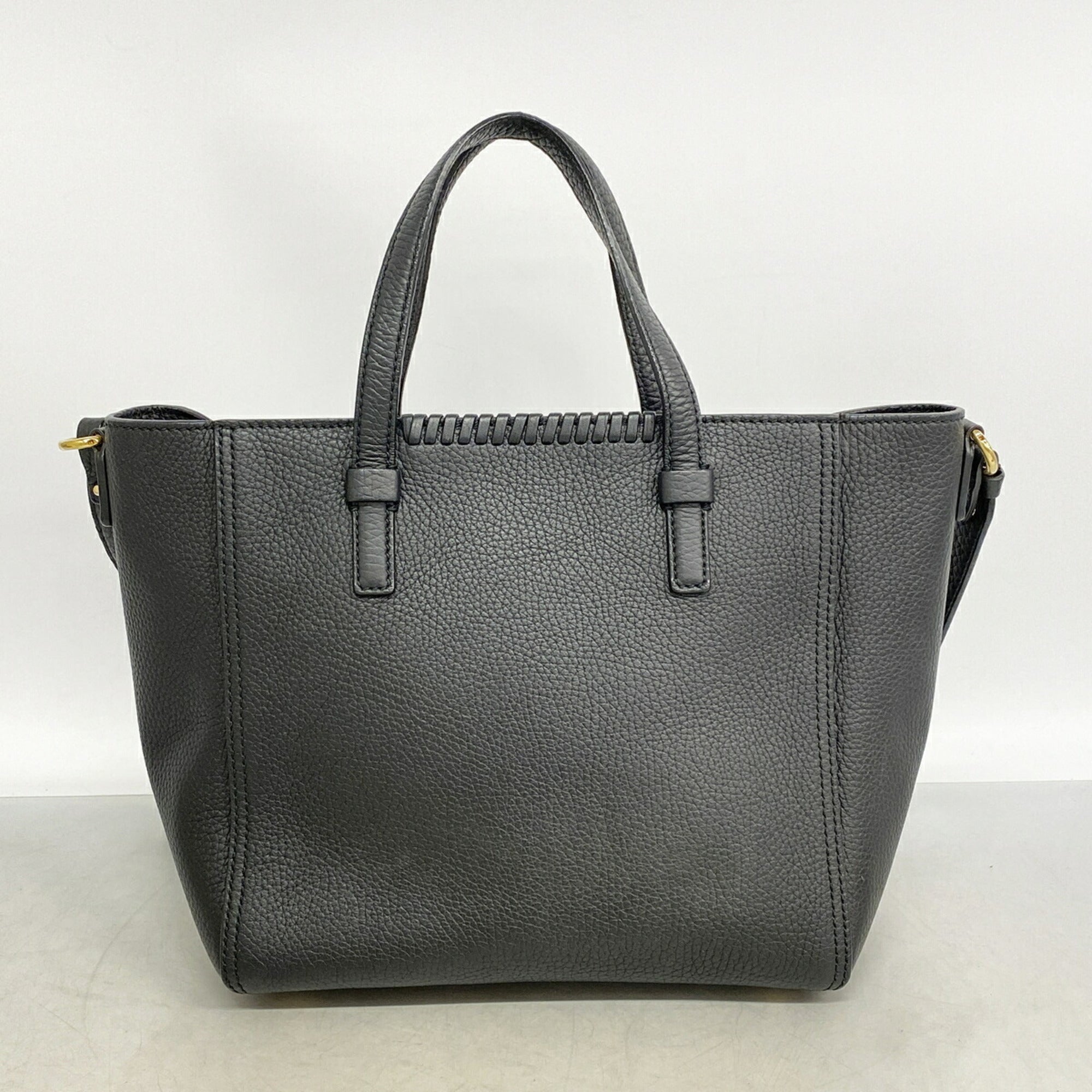 Salvatore Ferragamo Black Leather Handbag (Pre-Owned)