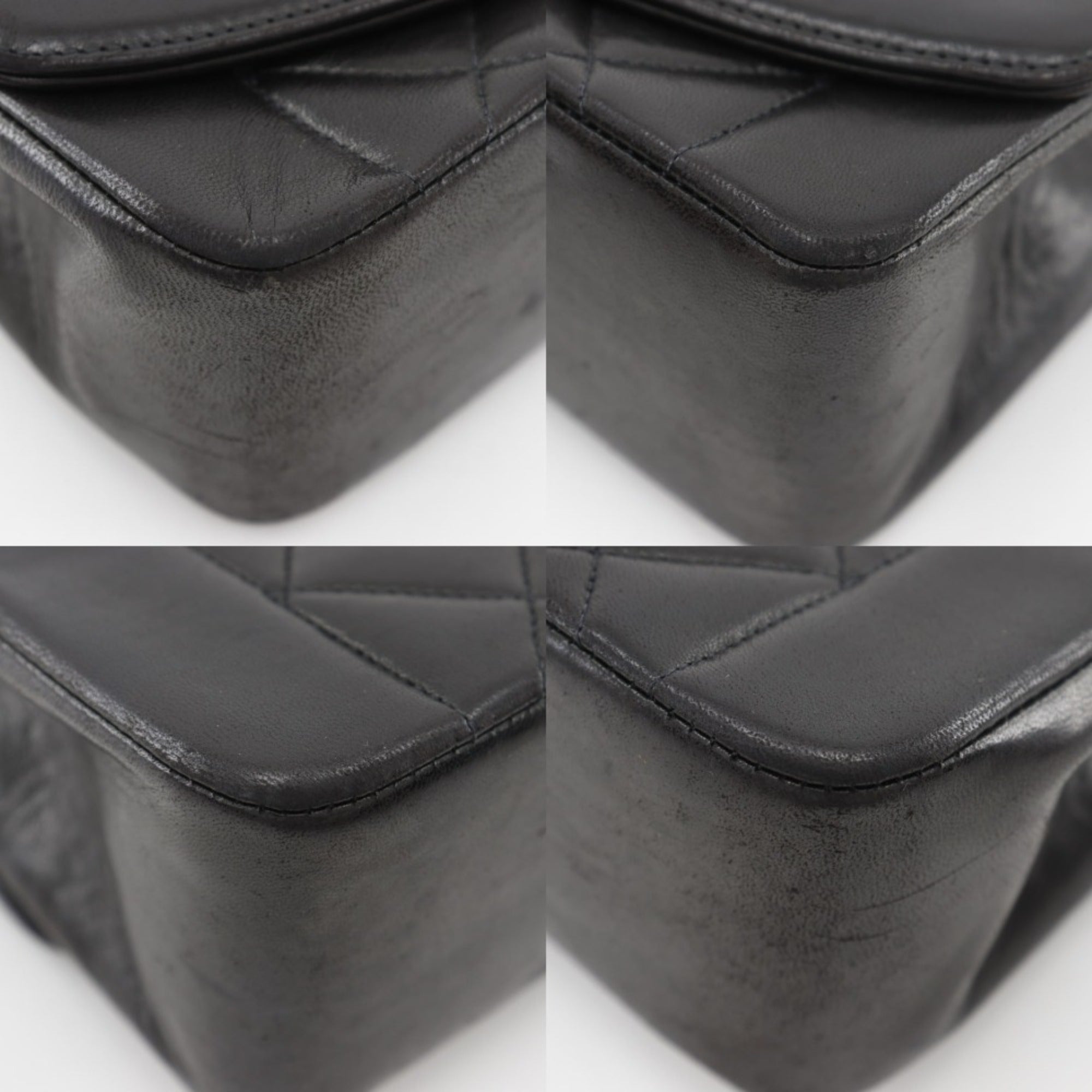 Chanel Matelasse Black Leather Shoulder Bag (Pre-Owned)