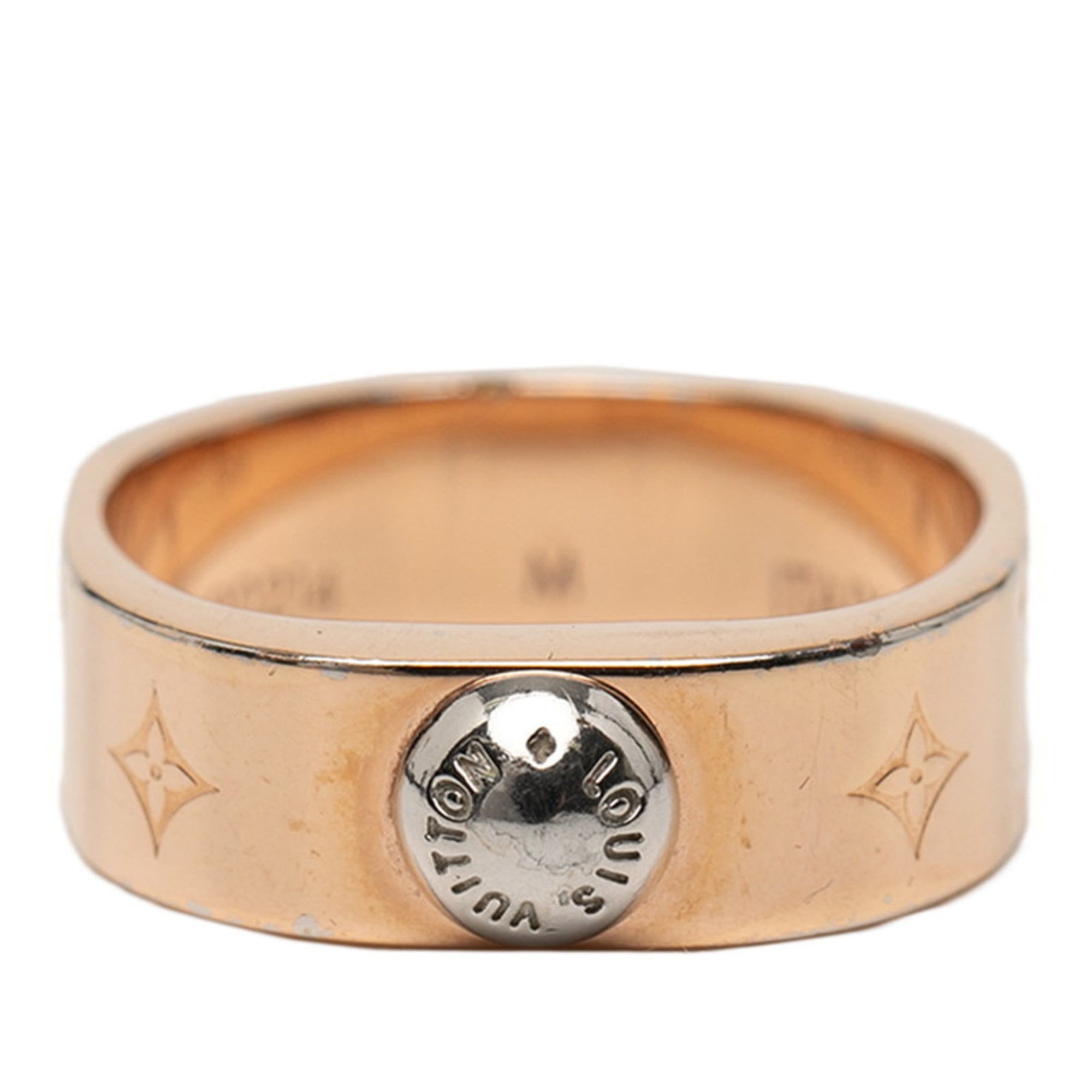 Louis Vuitton Pink Gold Gold Plating Band Ring (Pre-Owned)