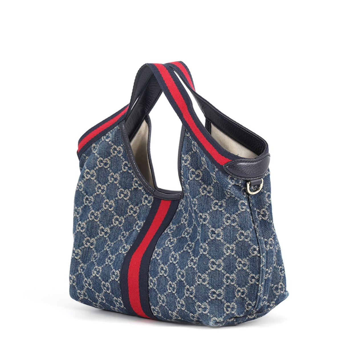 Gucci Blue Denim Handbag Tote Bag (Pre-Owned)