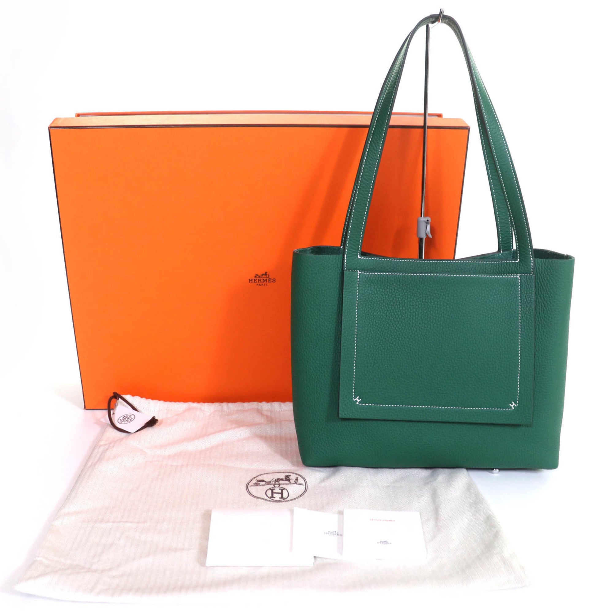 Hermes Taurillon Clemence Leather Tote Bag (Pre-Owned)