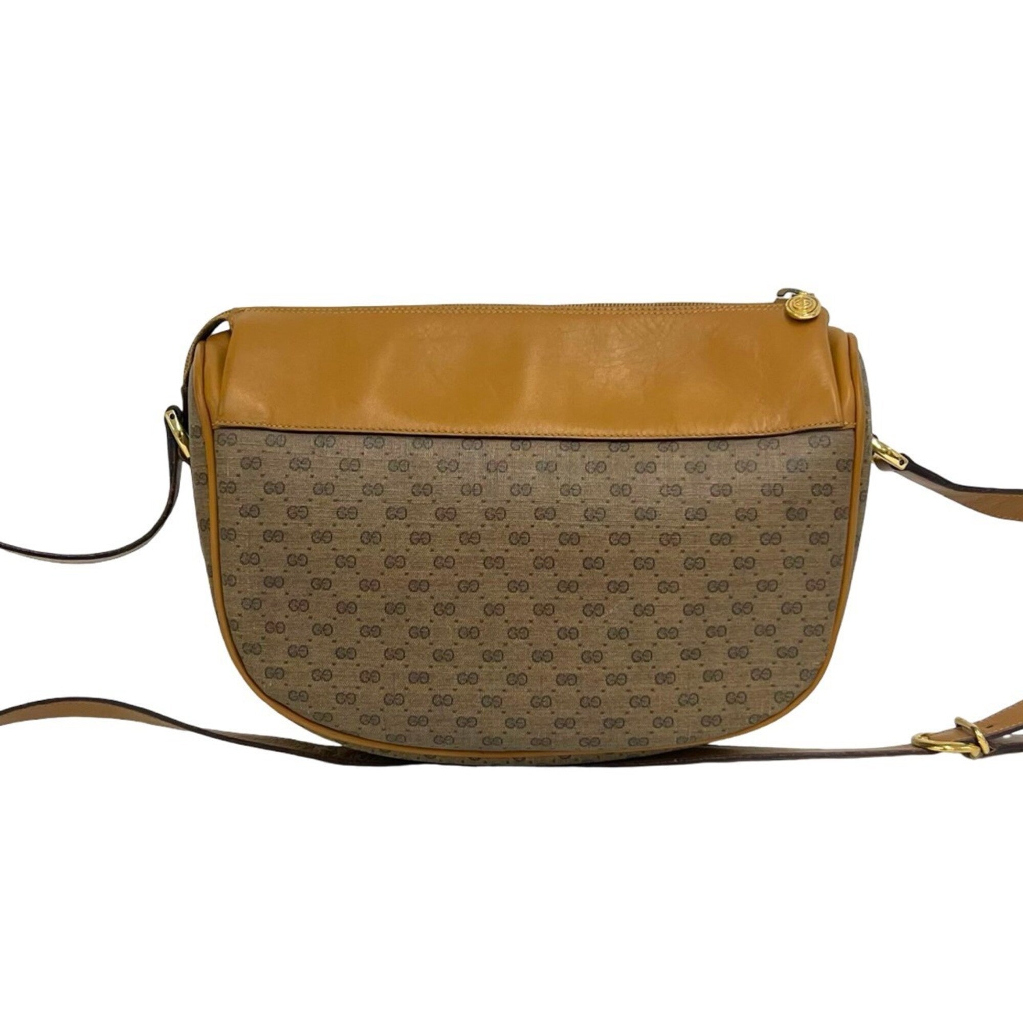 Gucci Brown Green Red Color Pvc Leather Shoulder Bag (Pre-Owned)