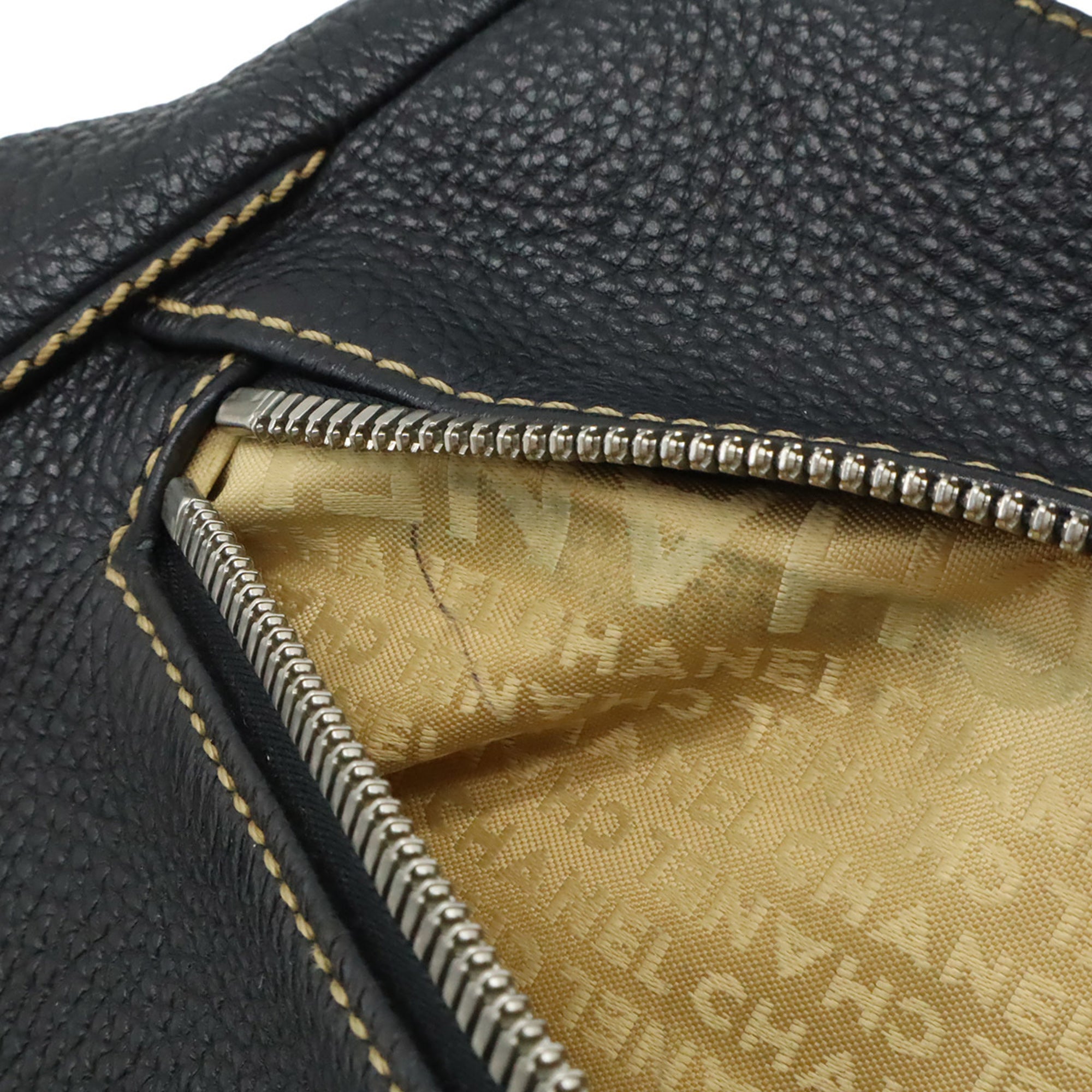 Chanel Black Leather Handbag Shoulder Bag (Pre-Owned)