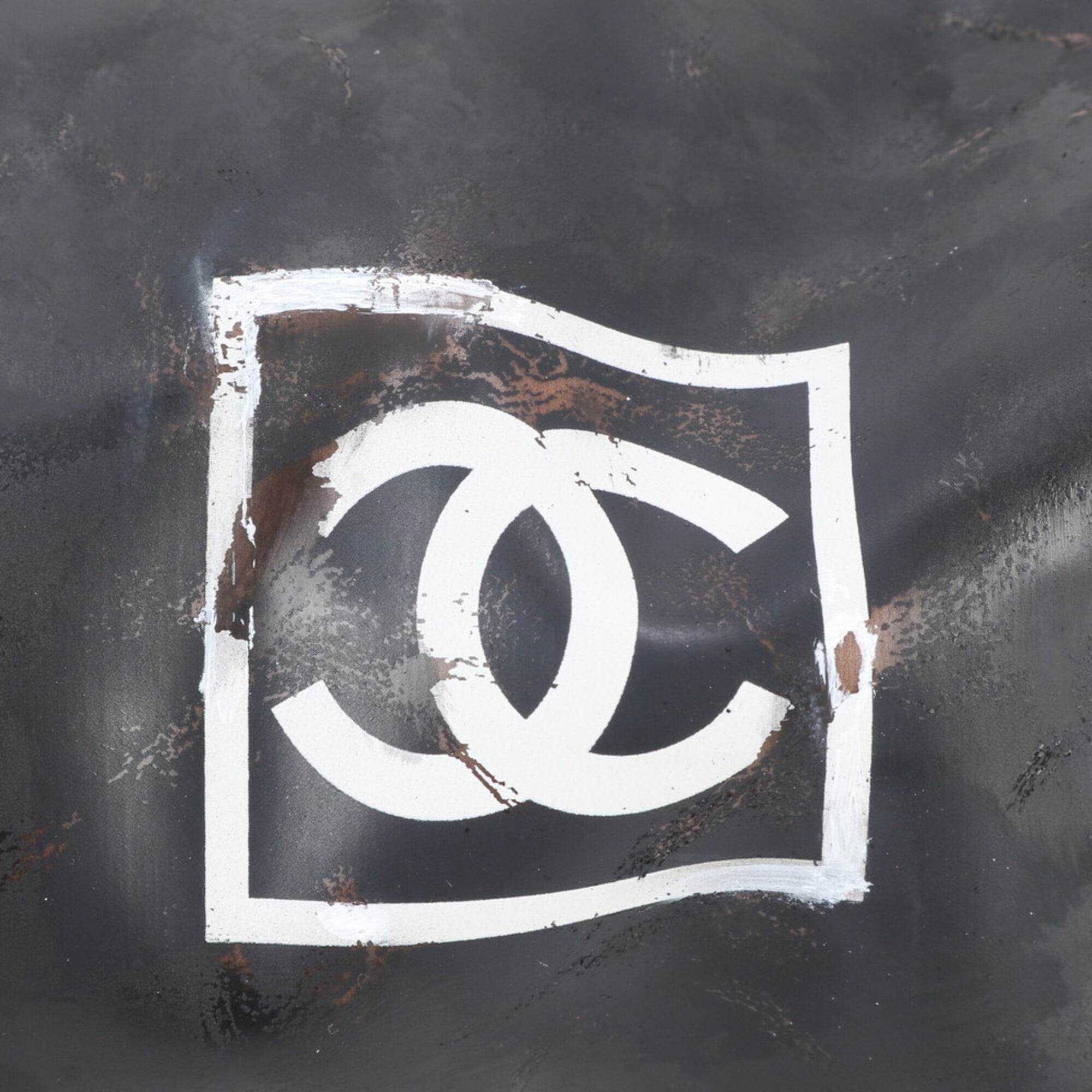 Chanel Black White Handbag Shoulder Bag Tote Bag (Pre-Owned)