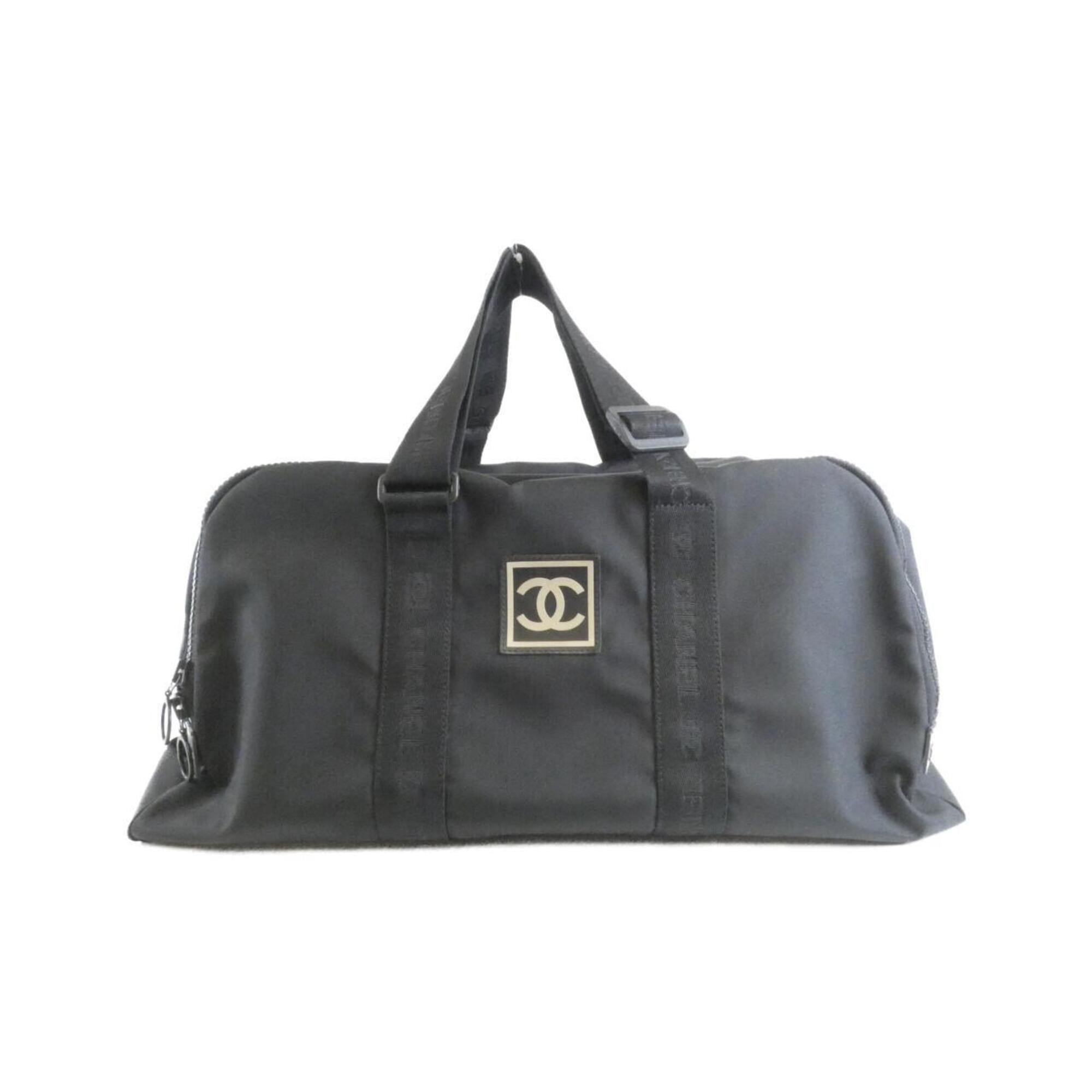 Chanel Black Canvas Shoulder Bag (Pre-Owned)