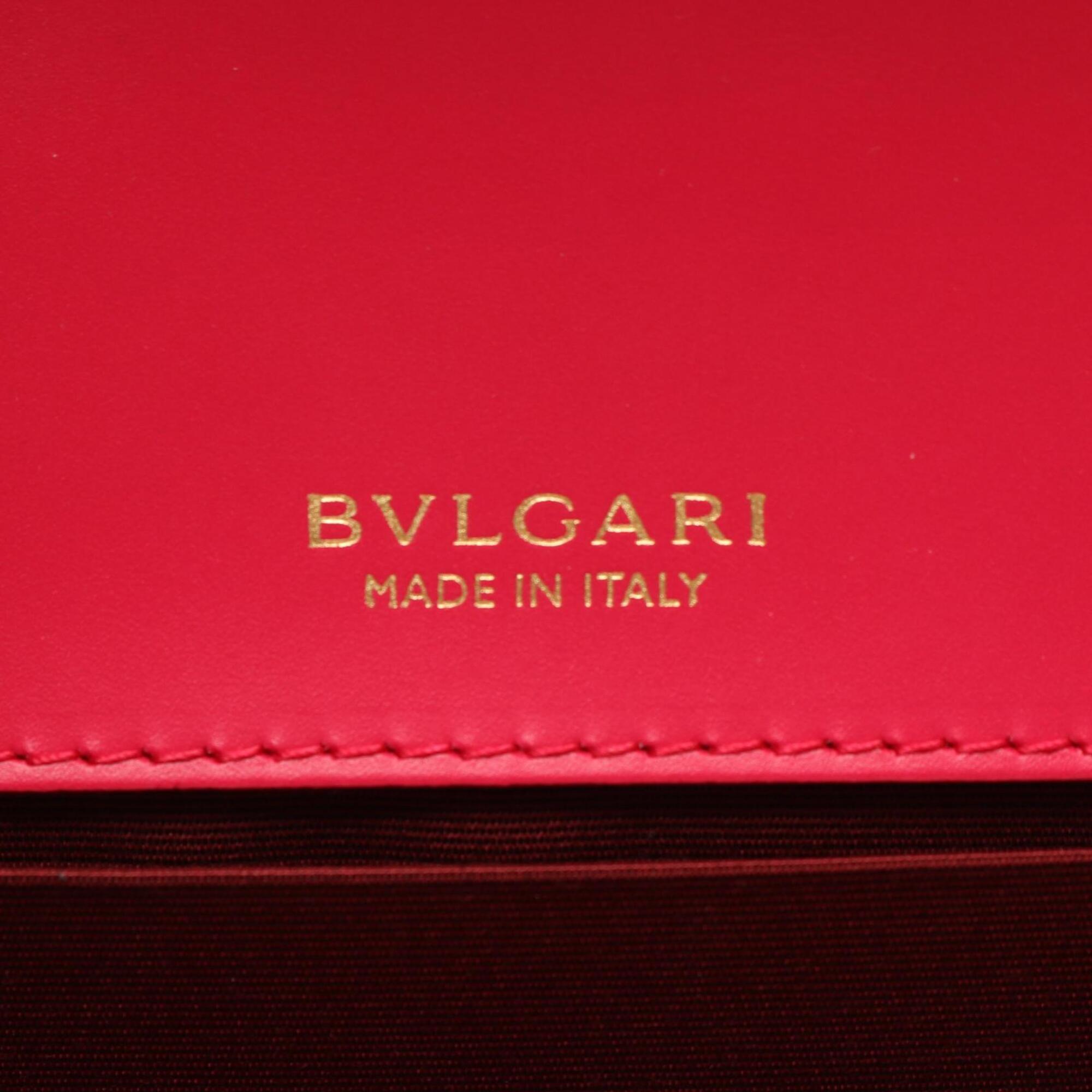 Bvlgari Pink Leather Handbag Shoulder Bag (Pre-Owned)