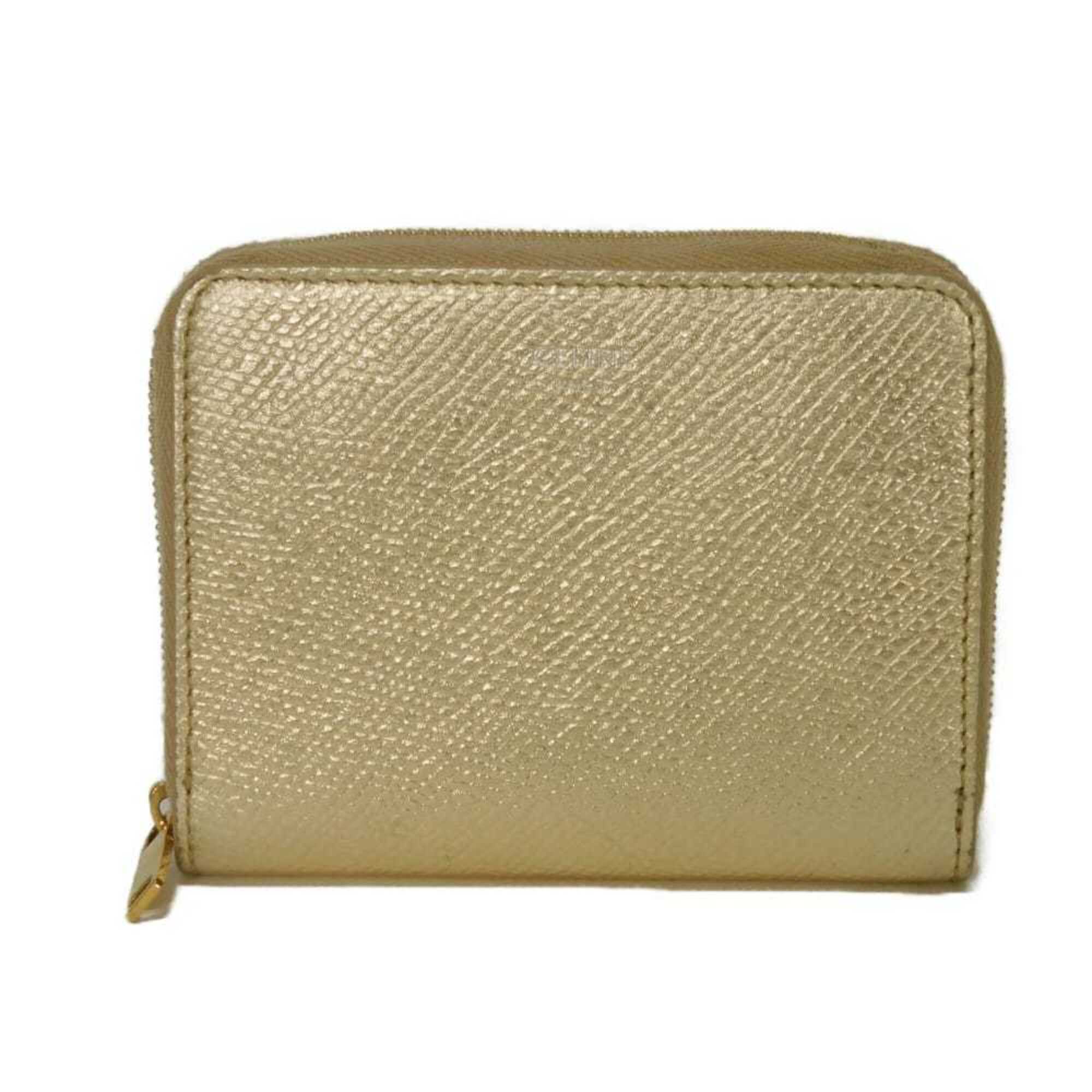 Celine Gold Metallic Gold Leather Coin Purse/Coin Case (Pre-Owned)