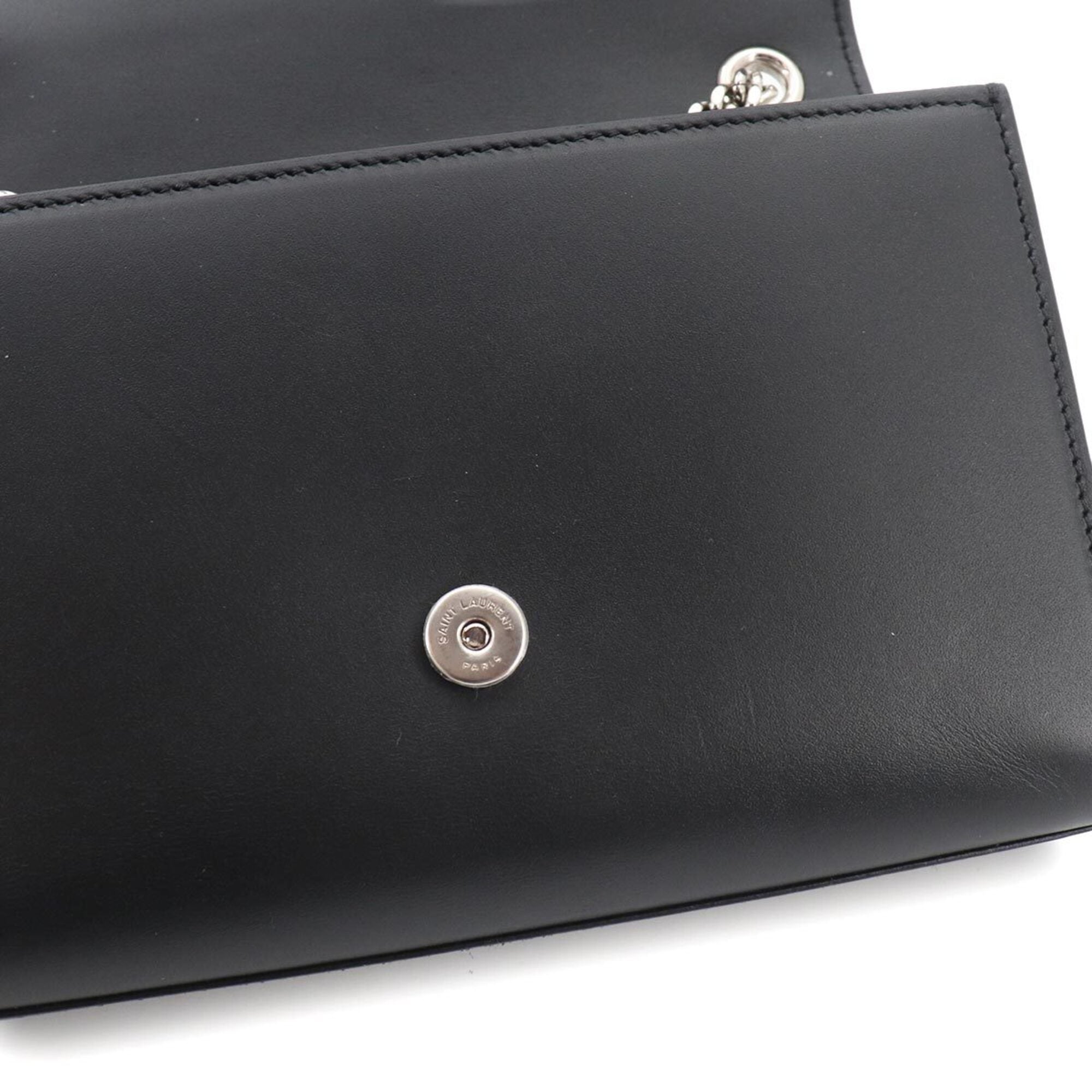 Saint Laurent Black Leather Handbag Shoulder Bag (Pre-Owned)
