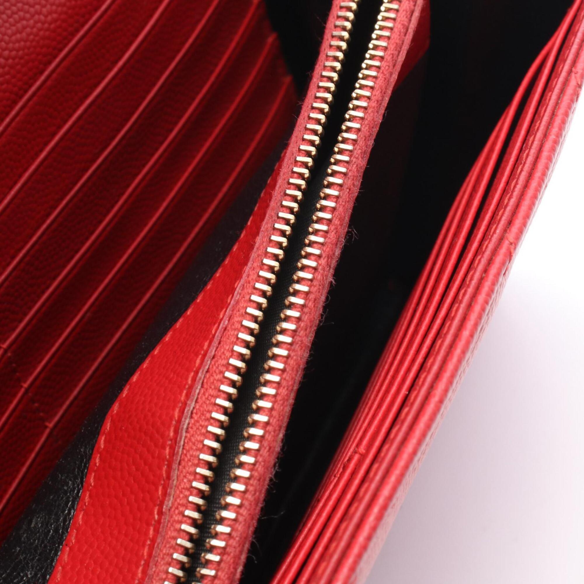 Saint Laurent Red Color Leather Handbag Shoulder Bag (Pre-Owned)
