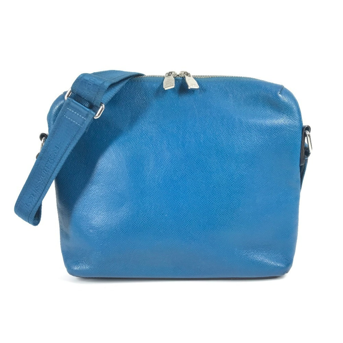 Louis Vuitton Blue Taiga Leather Messenger Bag Shoulder Bag (Pre-Owned)