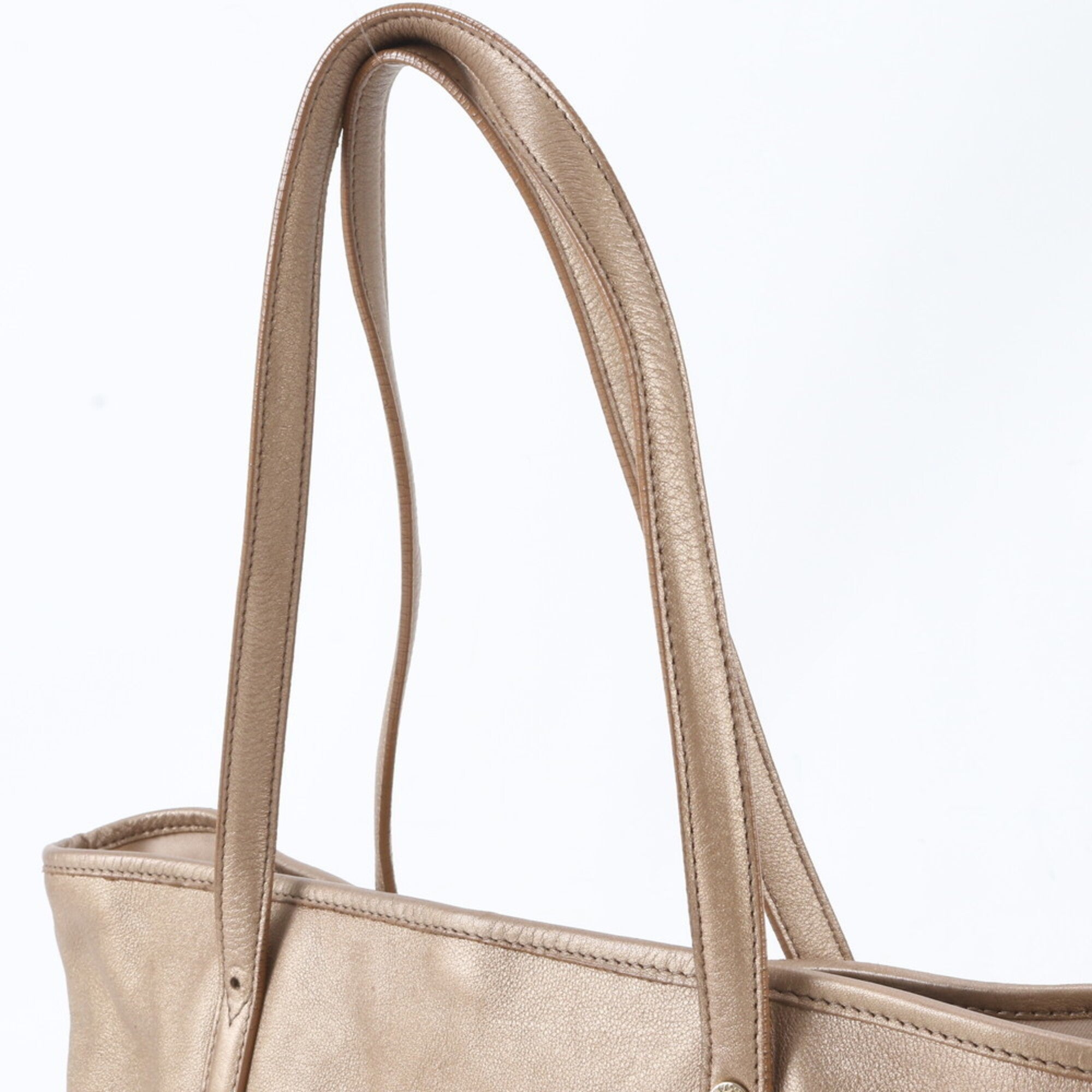 Bvlgari Gold Leather Handbag (Pre-Owned)