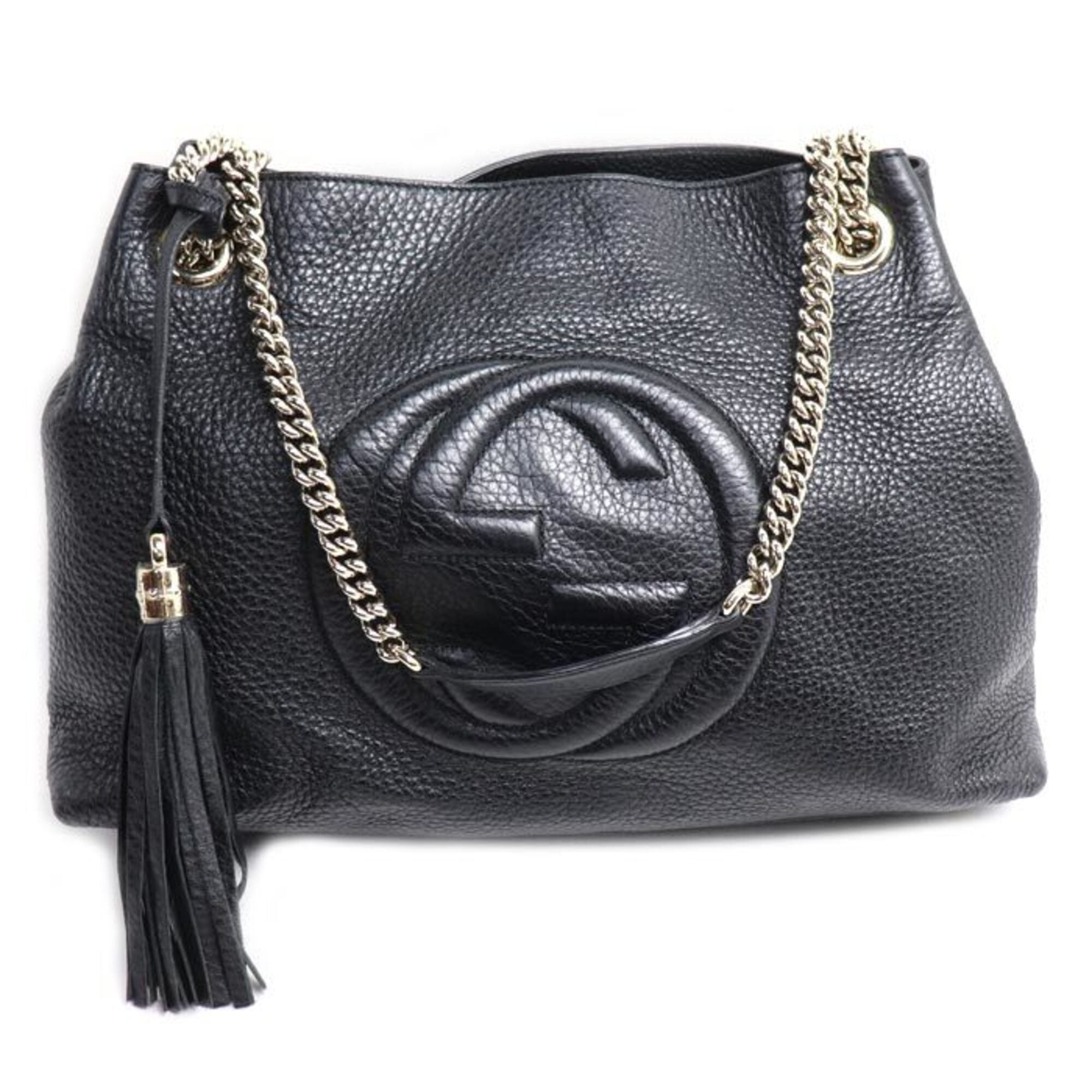 Gucci Black Leather Tote Bag (Pre-Owned)
