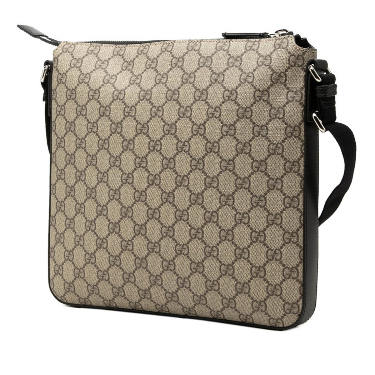 Gucci Beige Black Pvc Leather Shoulder Bag (Pre-Owned)