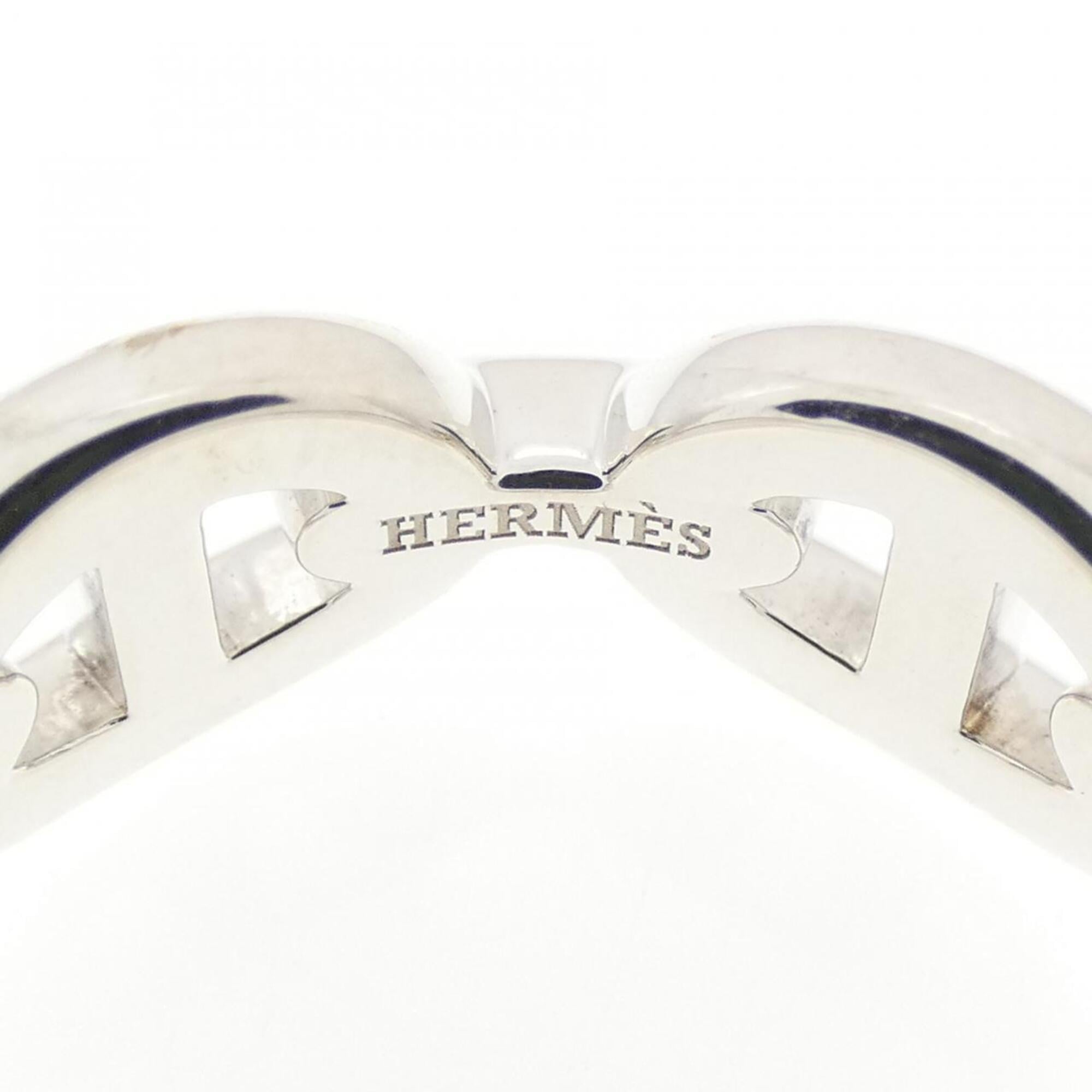 Hermes Silver 925 Band Ring (Pre-Owned)