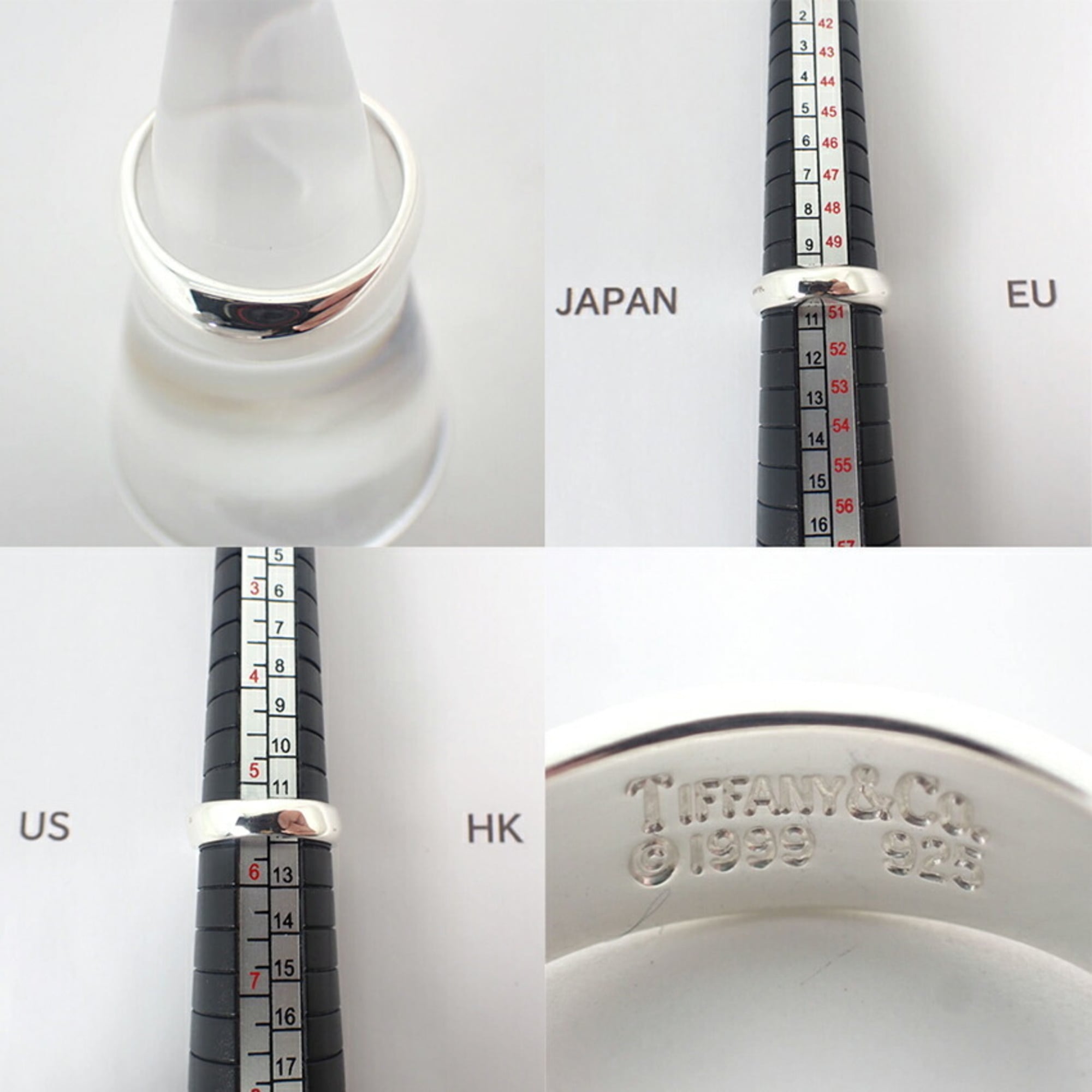 Tiffany Sterling Silver 925 Band Ring (Pre-Owned)