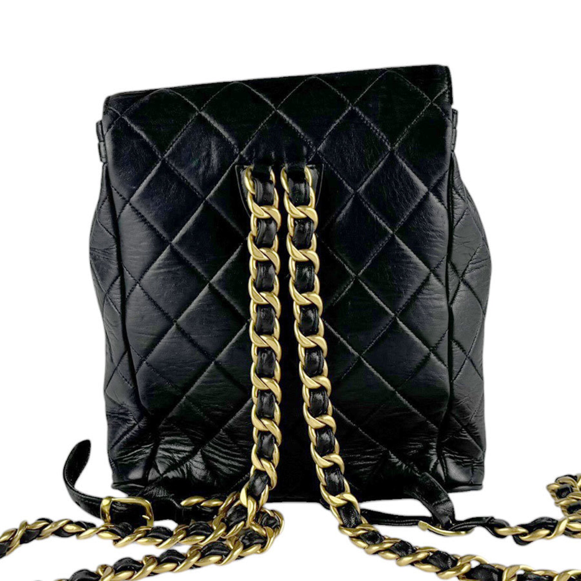 Chanel Black Leather Backpack (Pre-Owned)