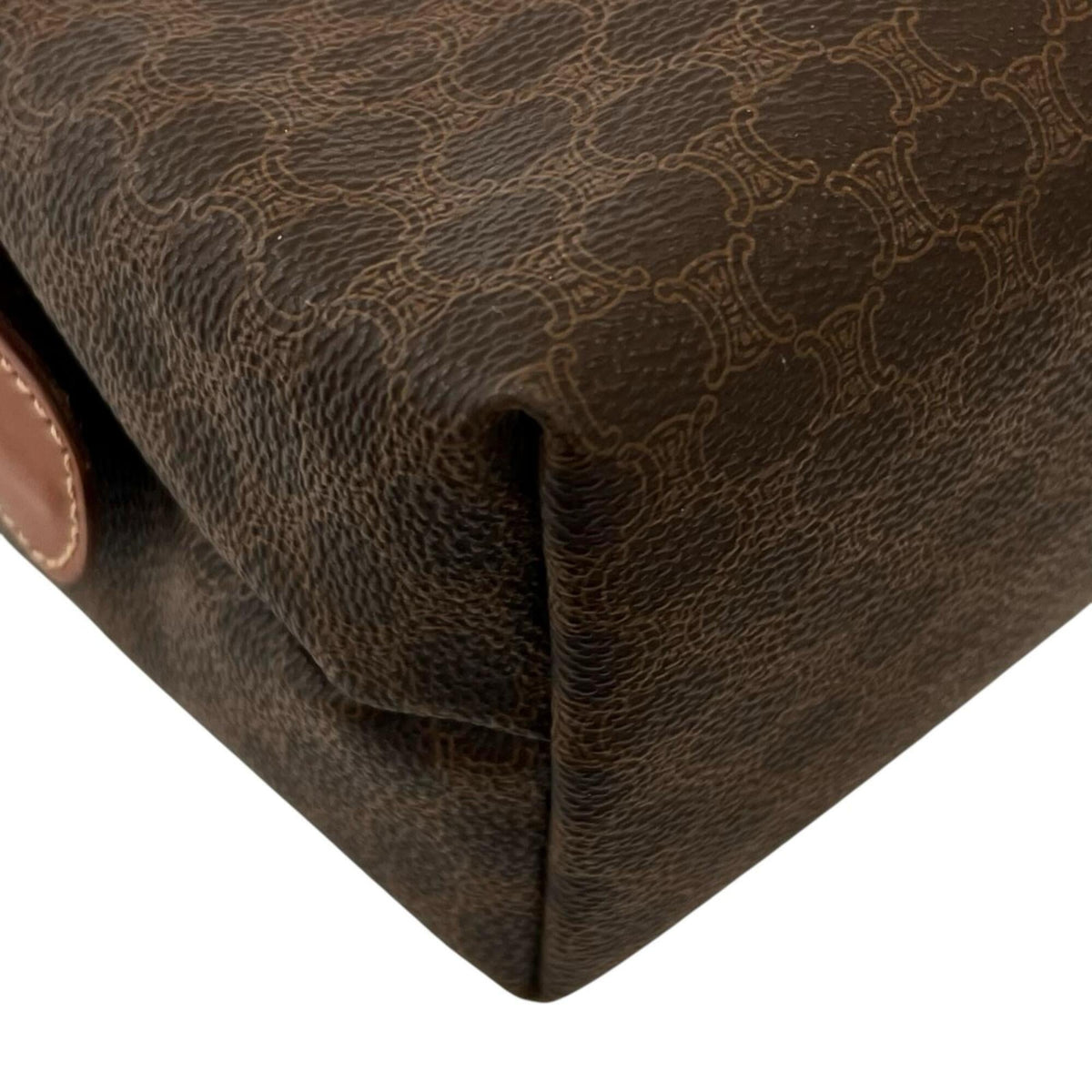 Celine Brown Coated Canvas Leather Pouch (Pre-Owned)
