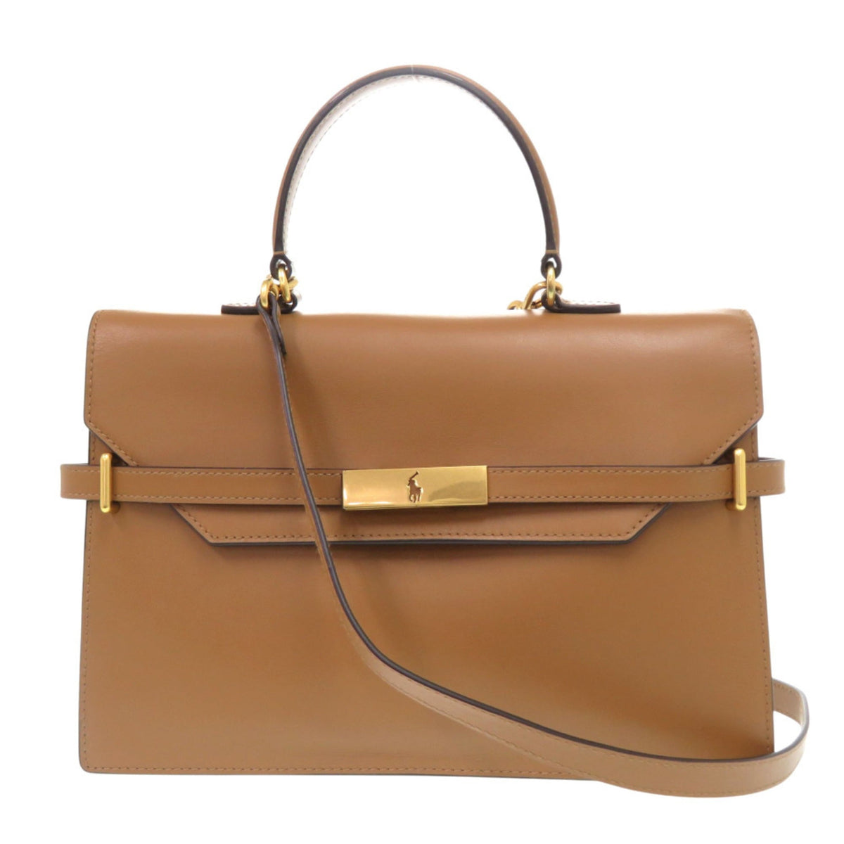 Ralph Lauren Brown Leather Handbag Shoulder Bag (Pre-Owned)