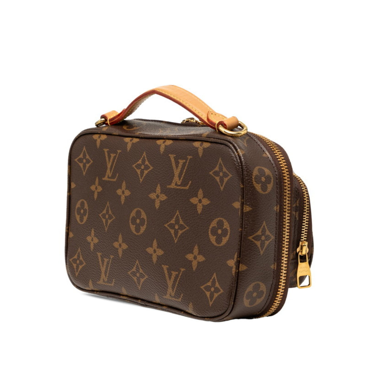 Louis Vuitton Brown Pvc Leather Handbag Pouch Shoulder Bag (Pre-Owned)