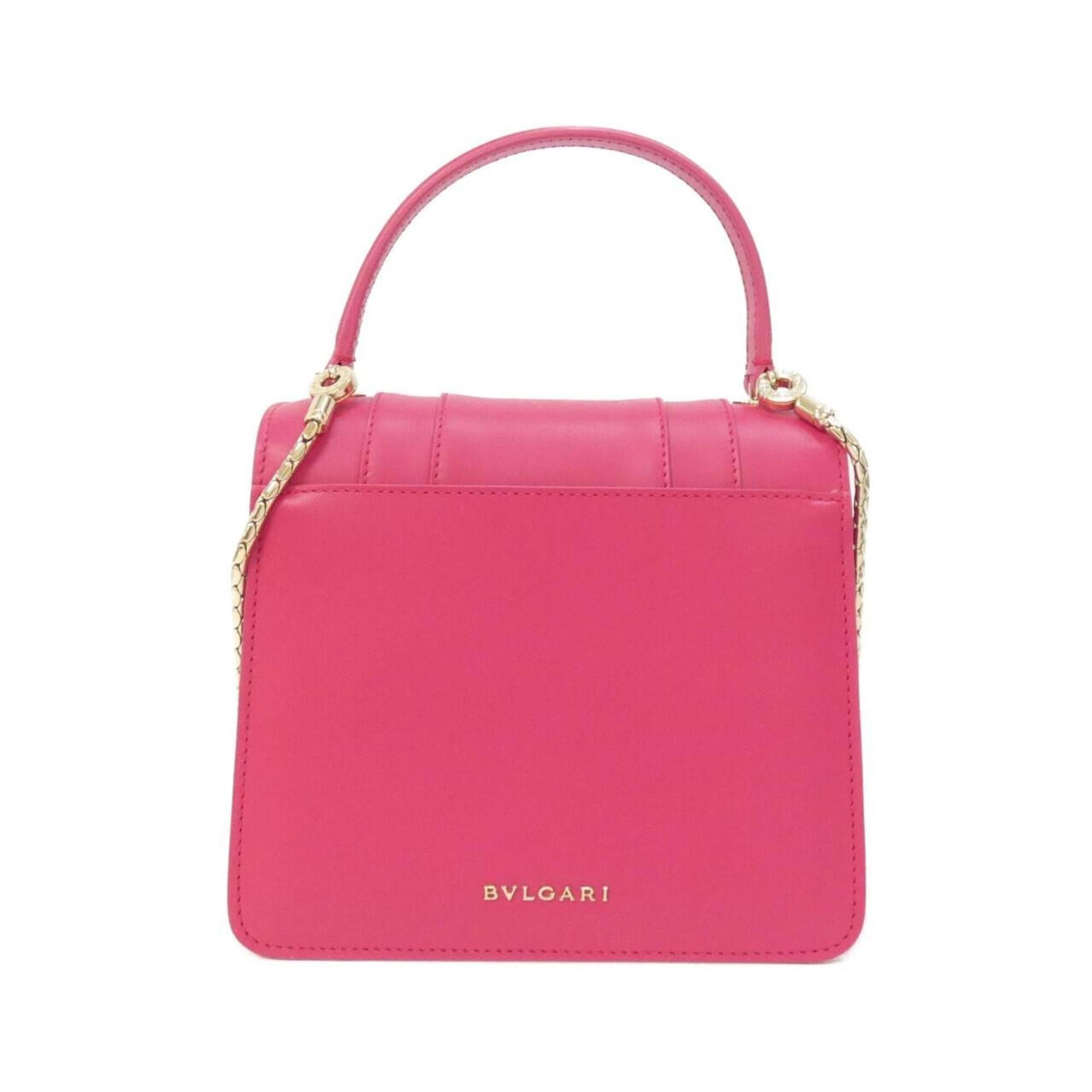 Bvlgari Pink Leather Handbag (Pre-Owned)