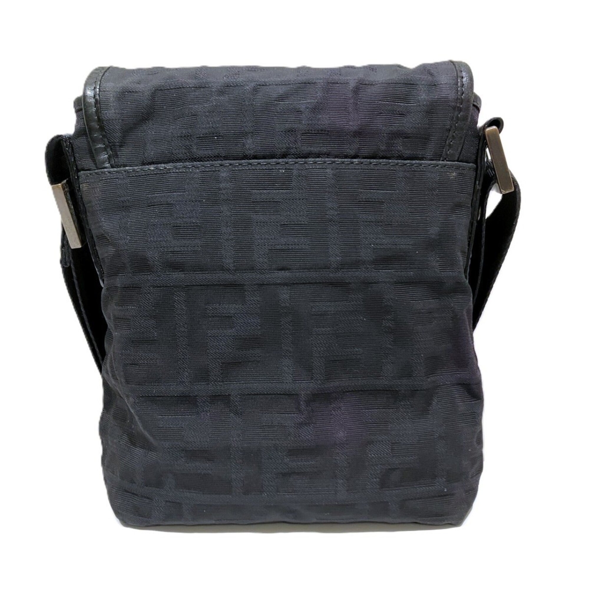 Fendi Black Canvas Shoulder Bag (Pre-Owned)