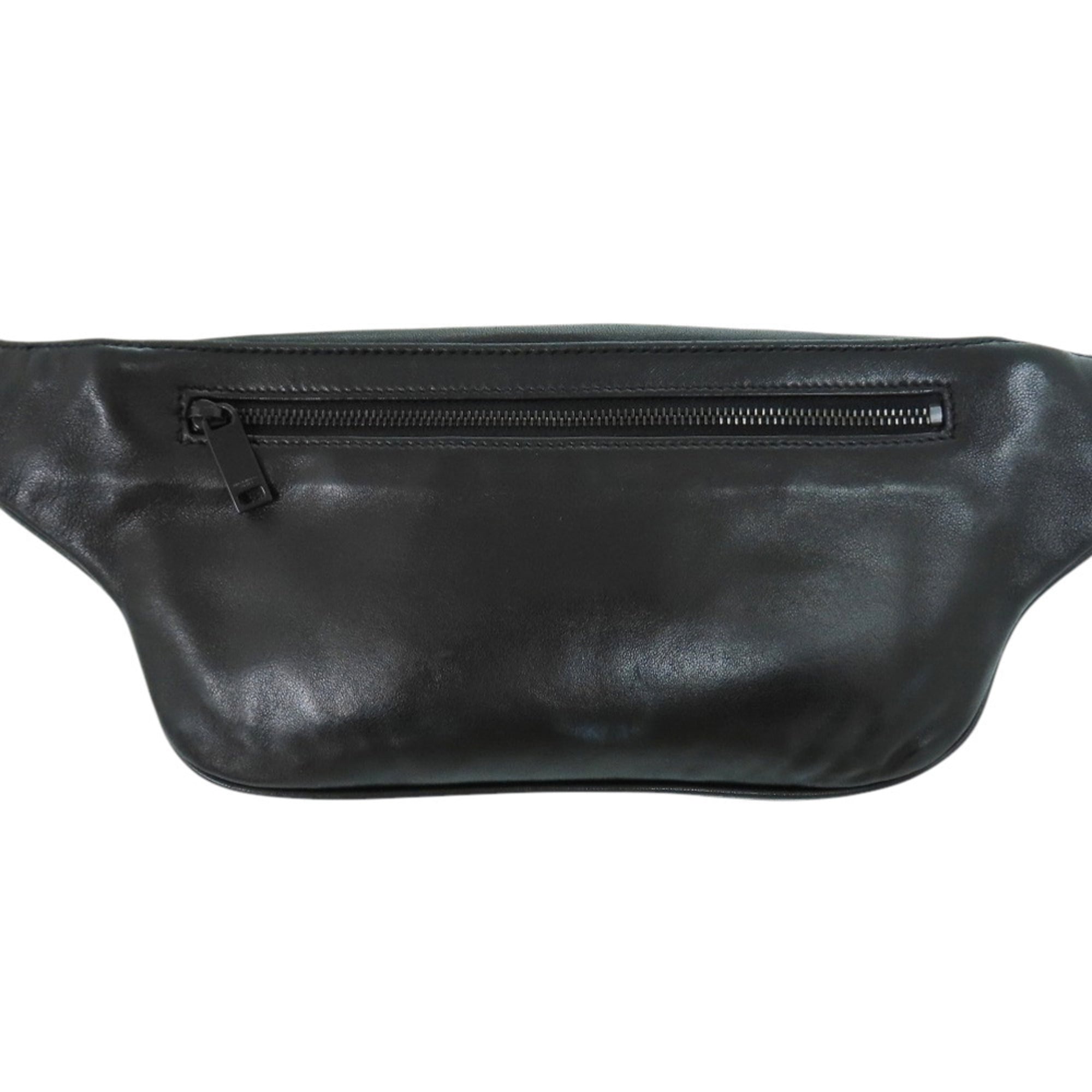 Yves Saint Laurent Black Leather Fanny Pack Sling Bag (Pre-Owned)