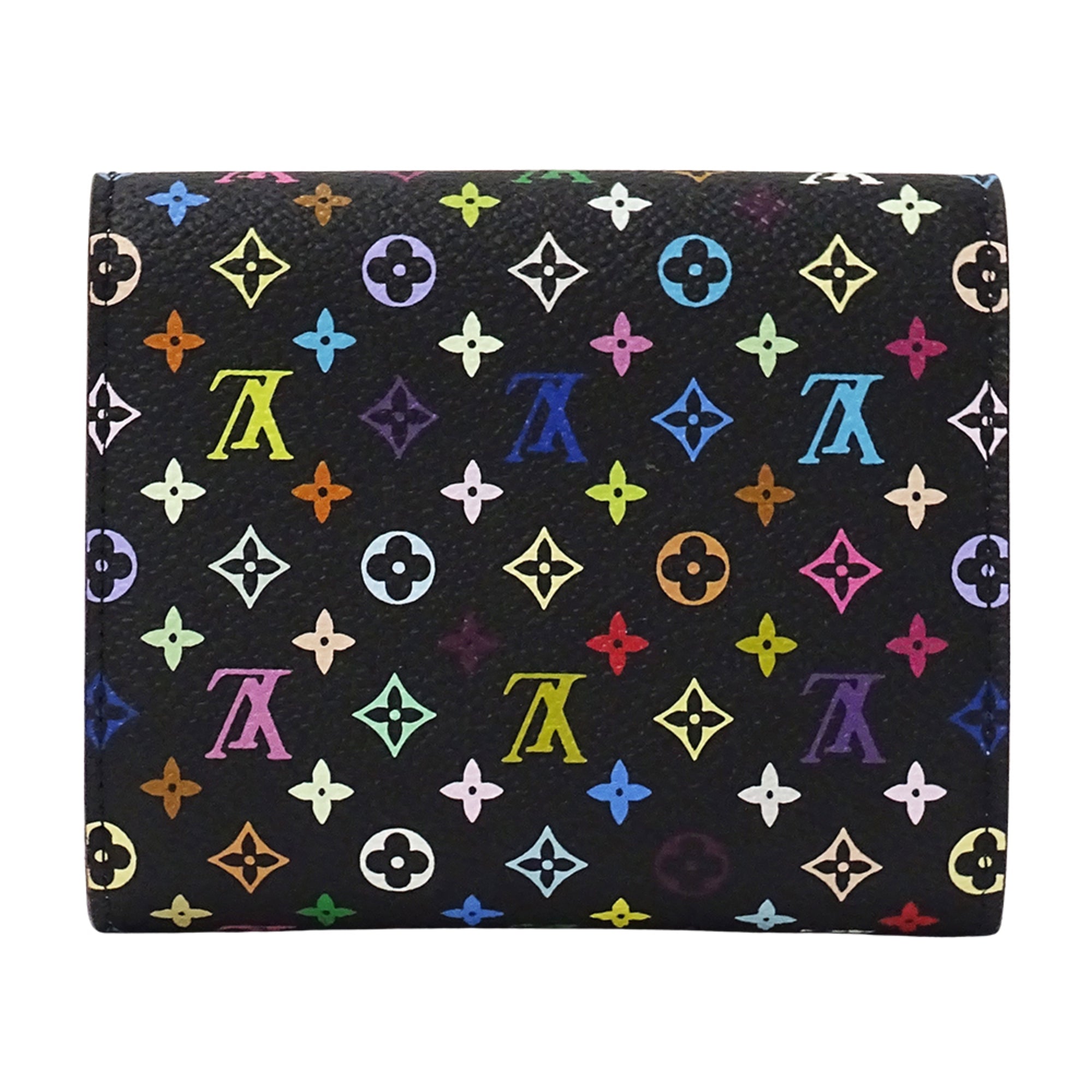 Louis Vuitton Black Multi-Color Noir Purple Violet Monogram Multicolore Wallet (Bi-Fold) (Pre-Owned)