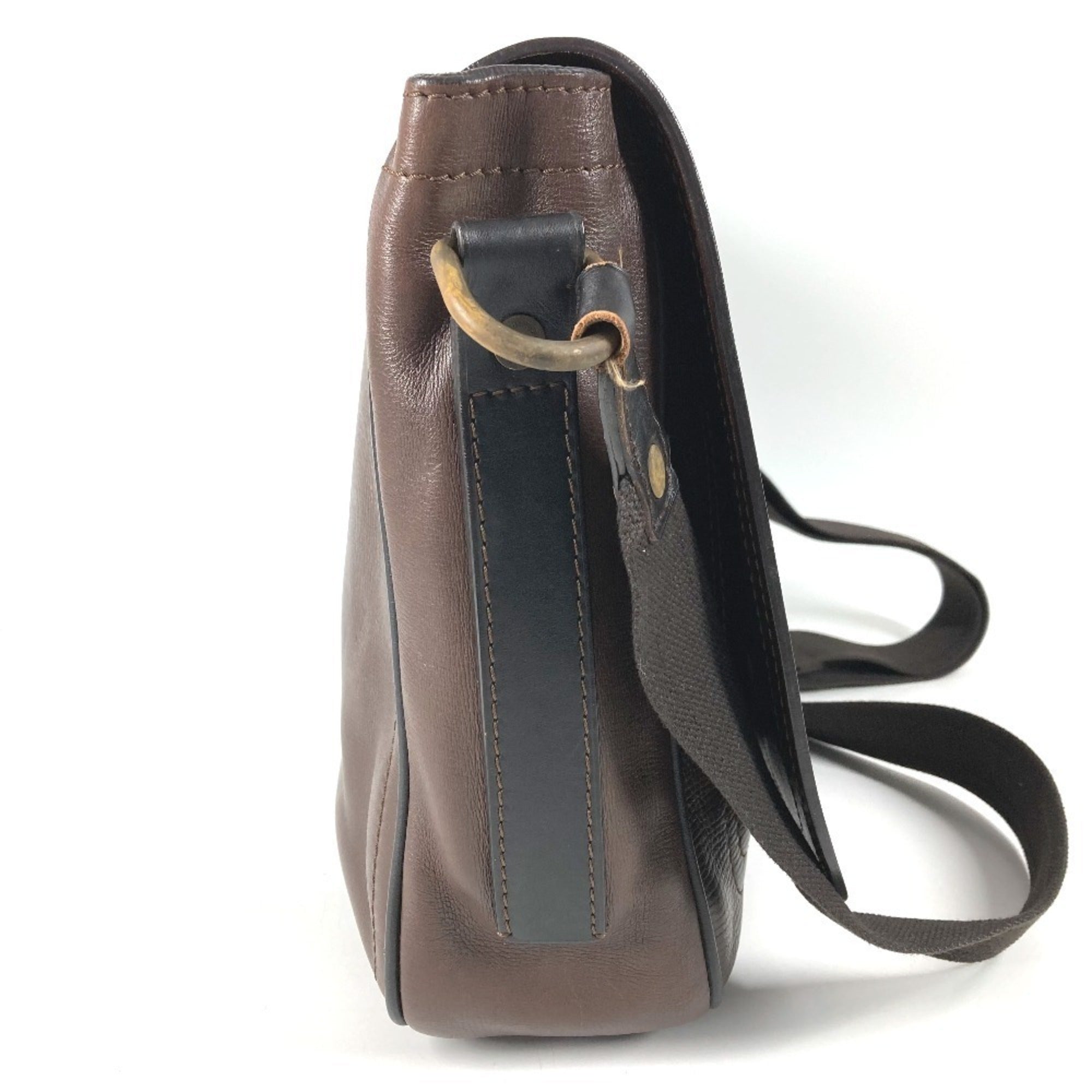 Louis Vuitton Brown Coffee Utah Leather Messenger Bag Shoulder Bag (Pre-Owned)