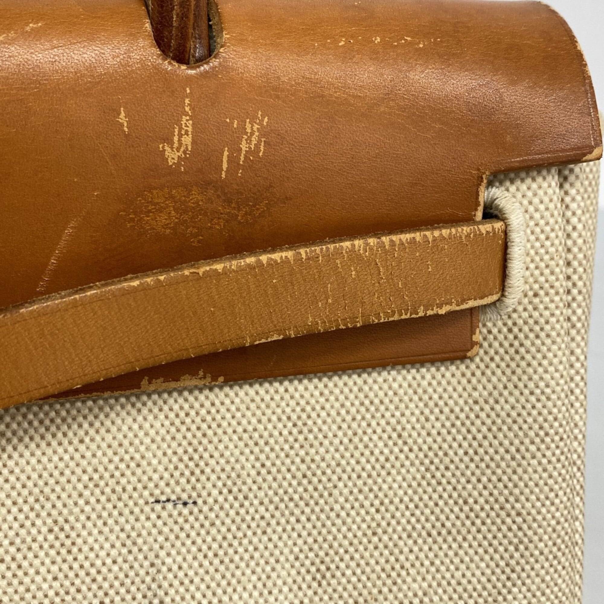 Hermes Natural Toile H Handbag (Pre-Owned)