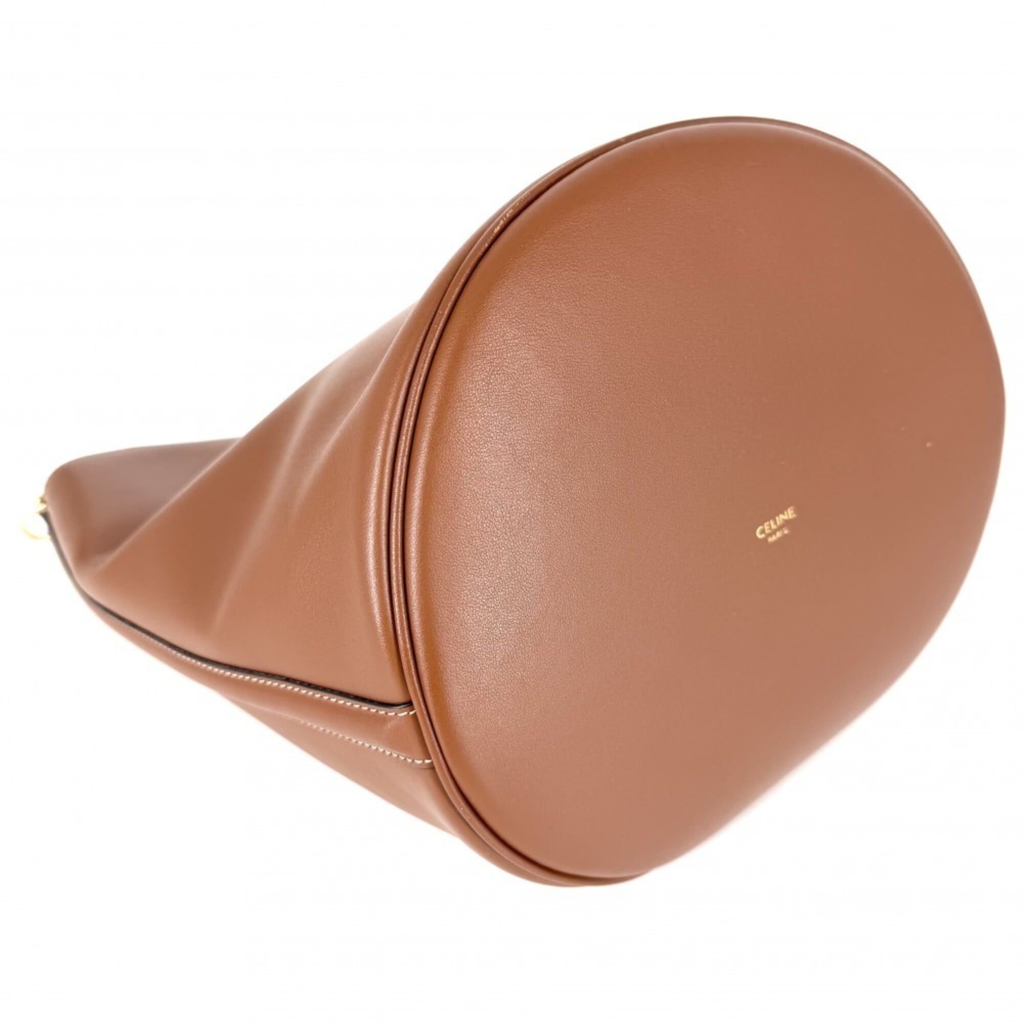 Celine Brown Leather Handbag Pouch Shoulder Bag (Pre-Owned)