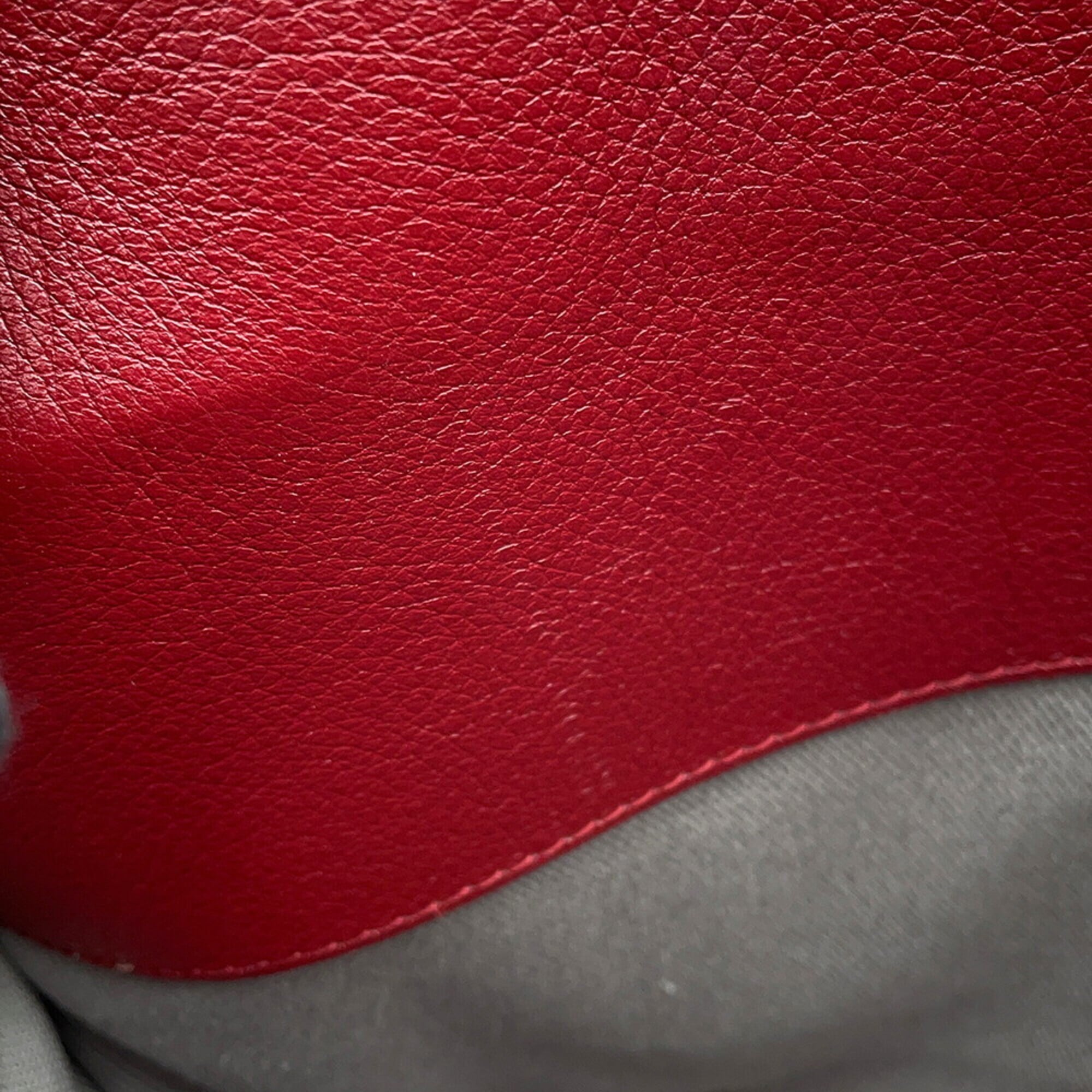 Cartier Bordeaux Leather Handbag Shoulder Bag (Pre-Owned)