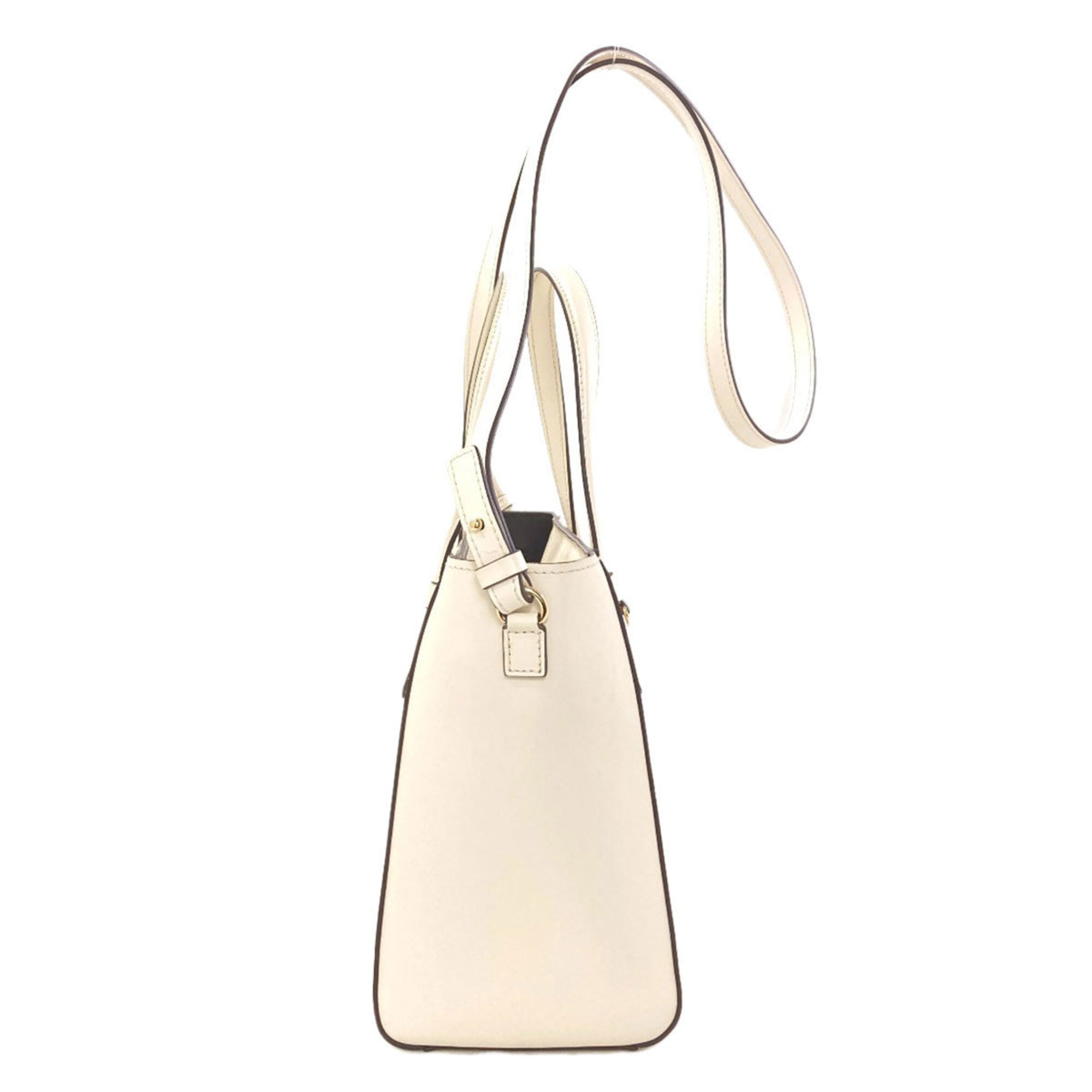 Salvatore Ferragamo White Leather Handbag (Pre-Owned)