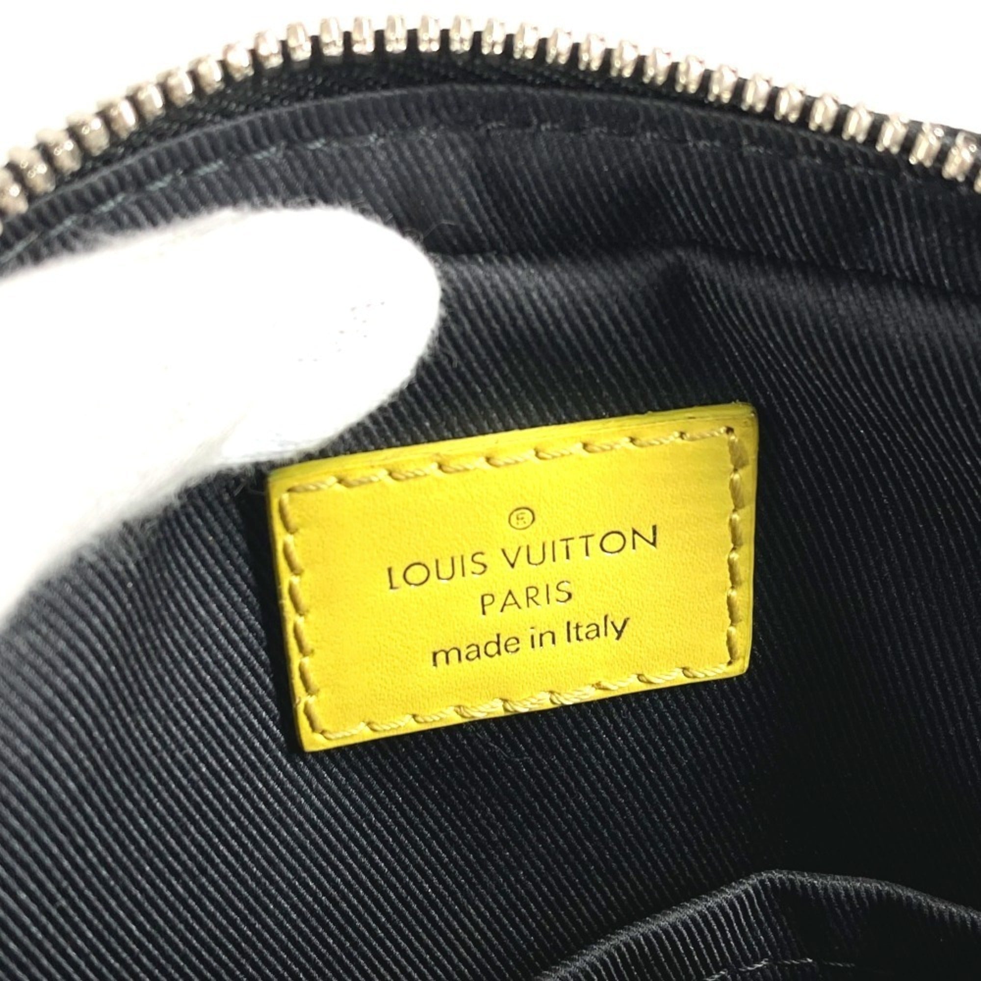 Louis Vuitton Galle Navy Yellow Damier Graphite Epi Leather Pochette Shoulder Bag (Pre-Owned)