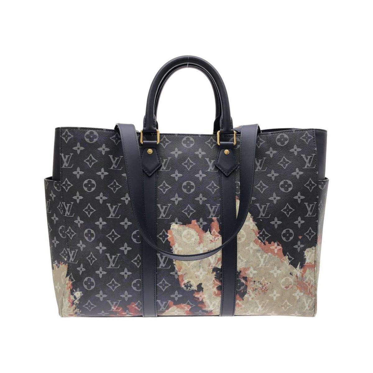 Louis Vuitton Ancre Blue Coated Canvas Handbag (Pre-Owned)