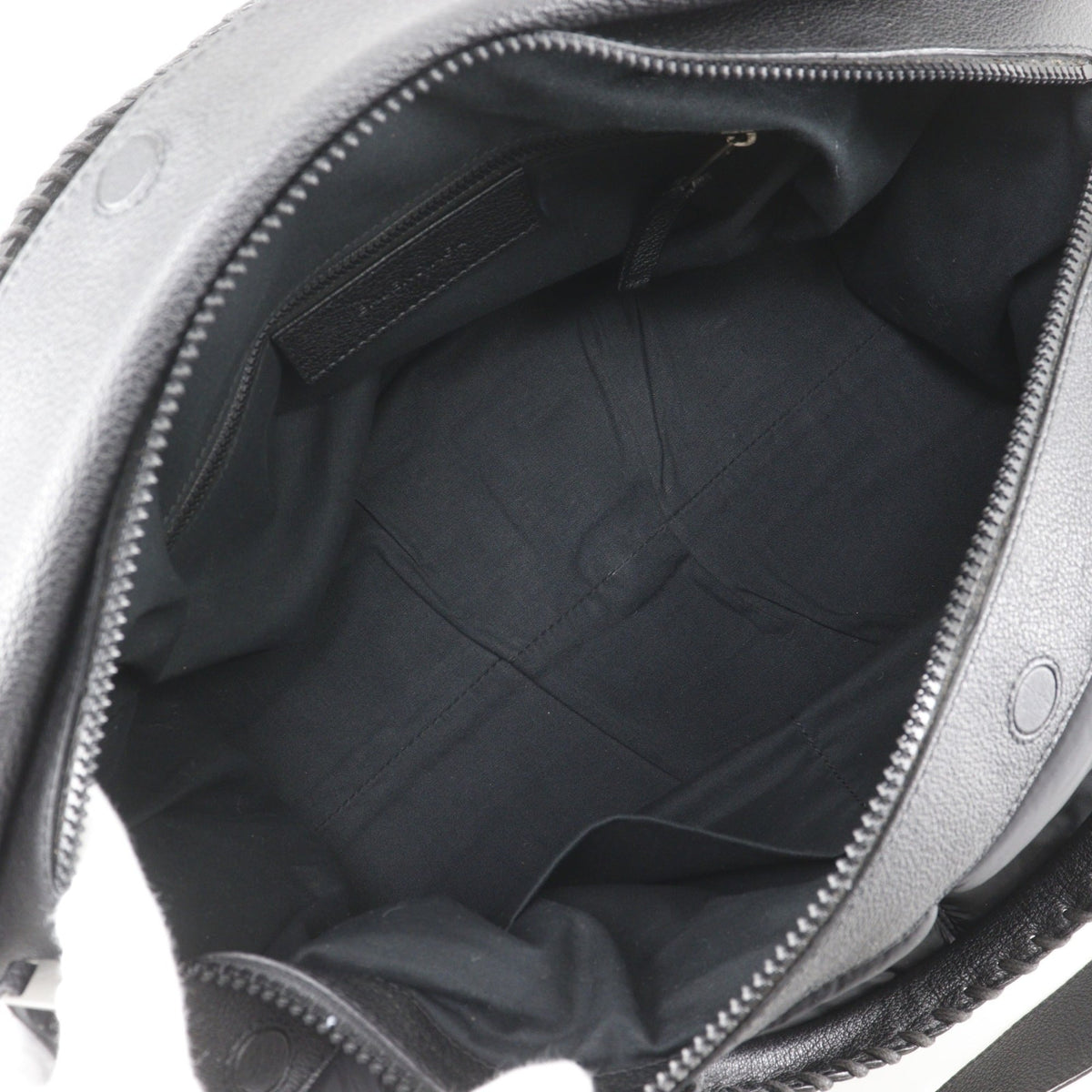 Balenciaga Black Nylon Leather Boston Bag Shoulder Bag (Pre-Owned)