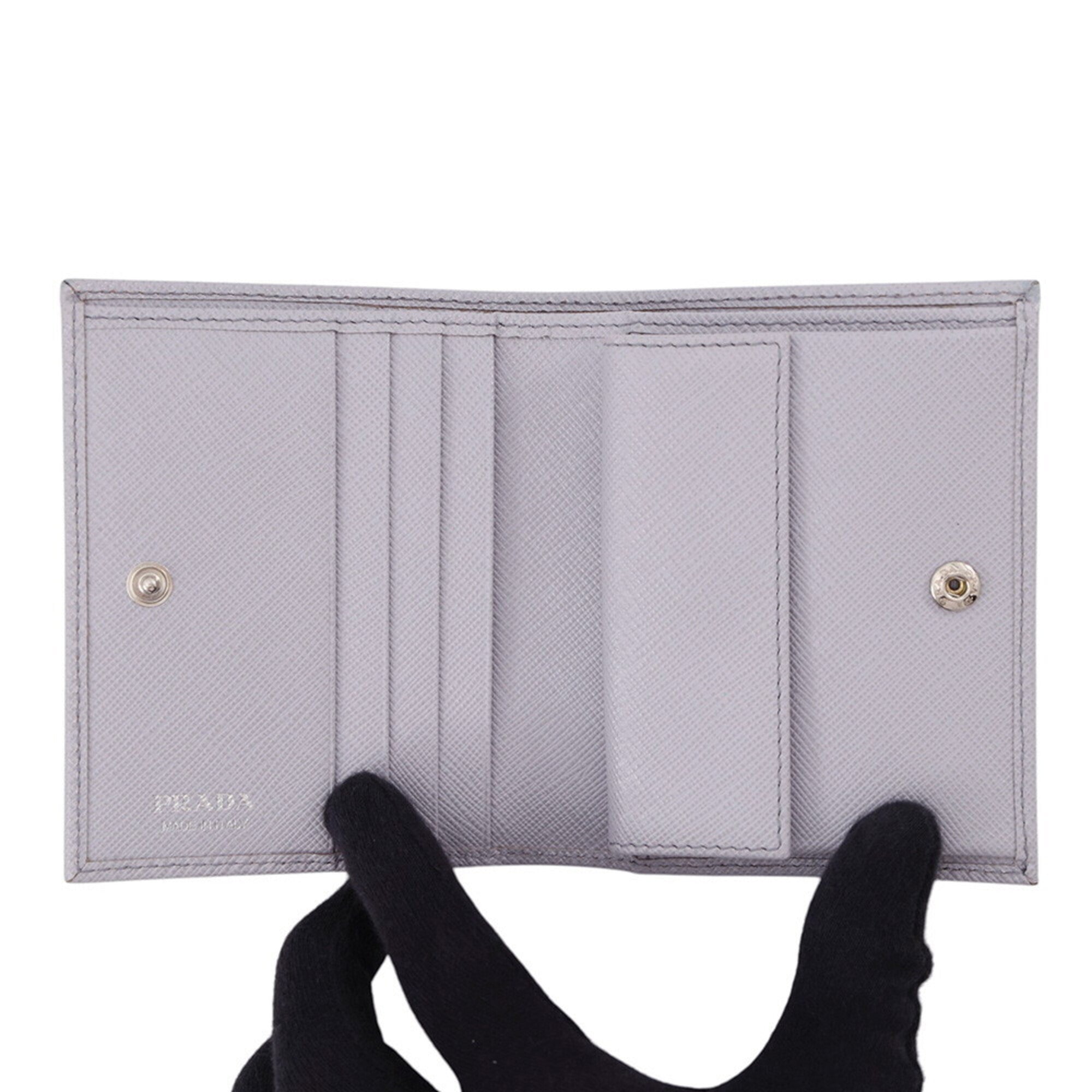 Prada Saffiano Purple Saffiano Wallet (Bi-Fold) (Pre-Owned)