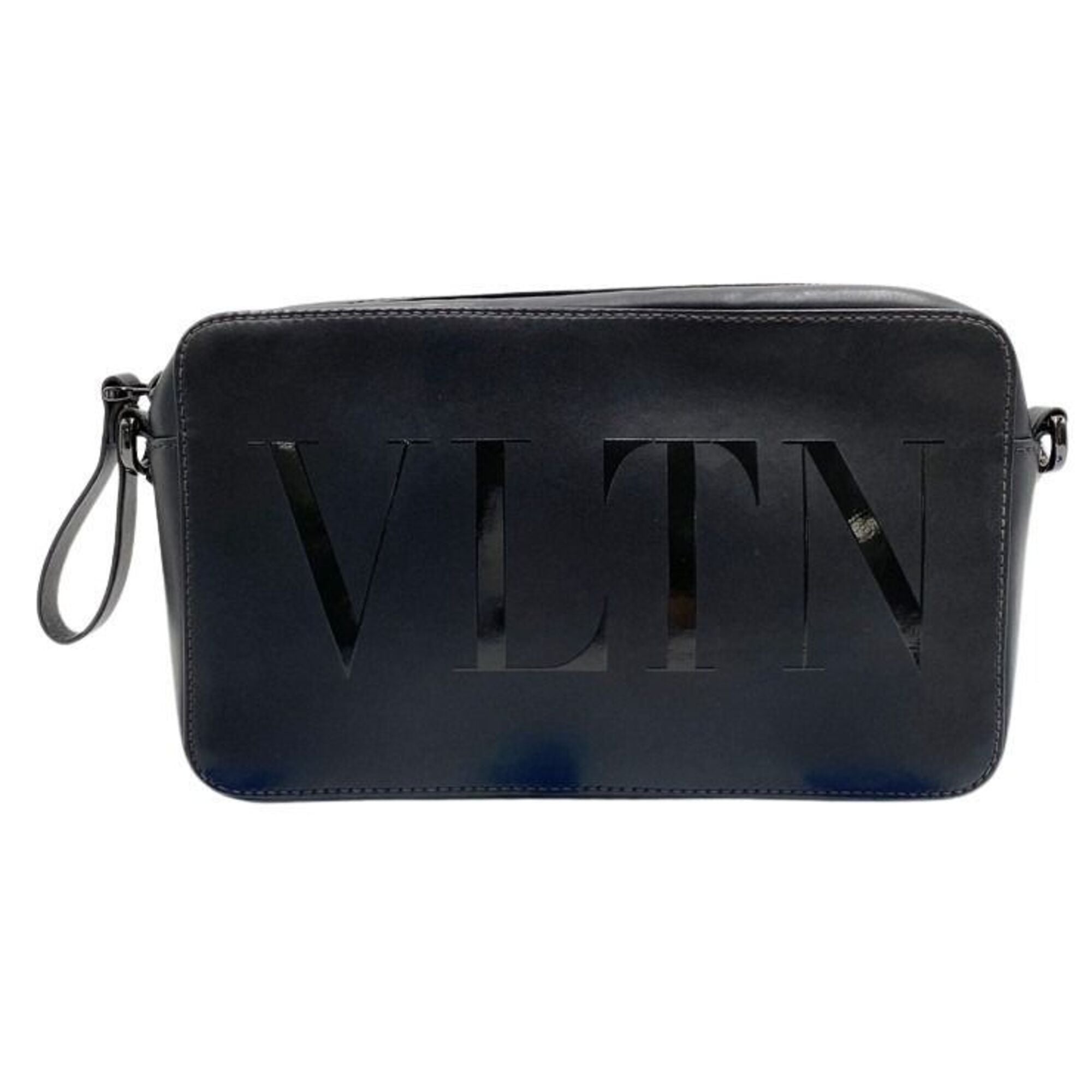 Valentino Garavani Black Leather Shoulder Bag (Pre-Owned)