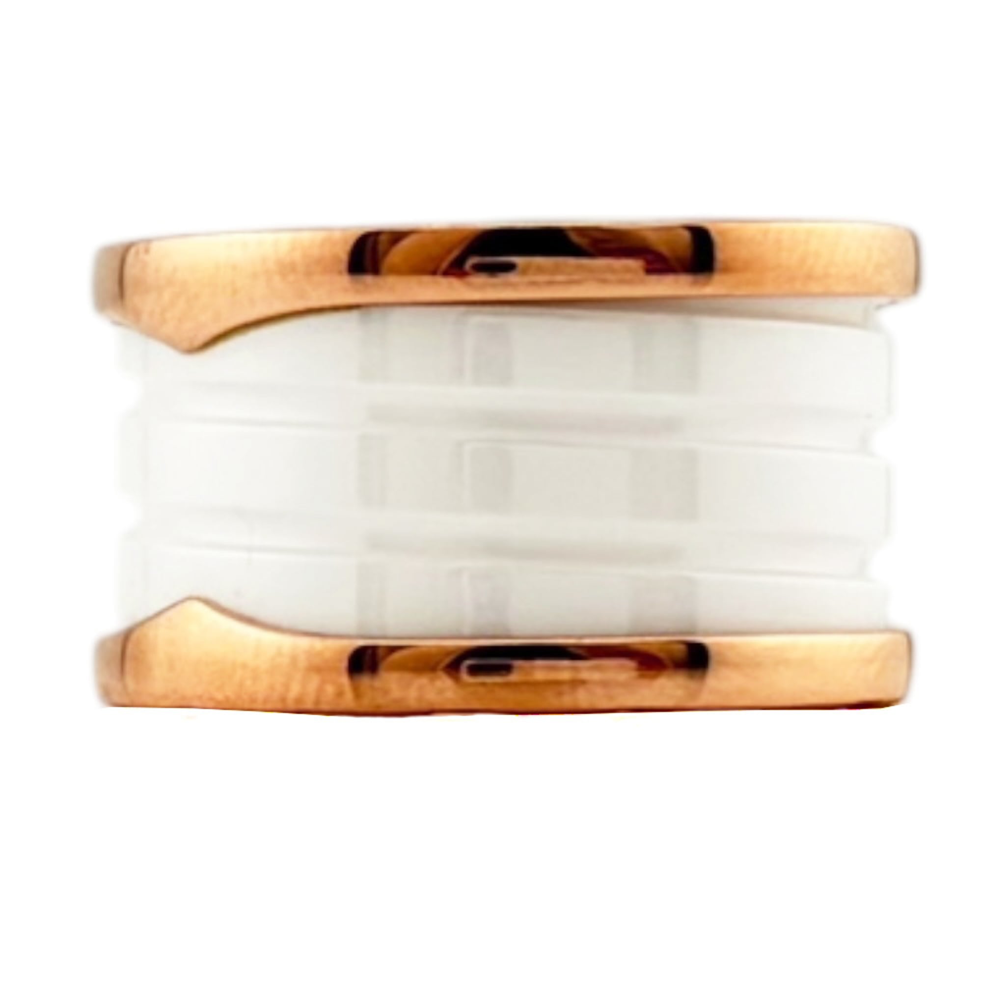 Bvlgari B.Zero1 Pink Gold Pink Gold (18K) Ceramic Band Ring (Pre-Owned)