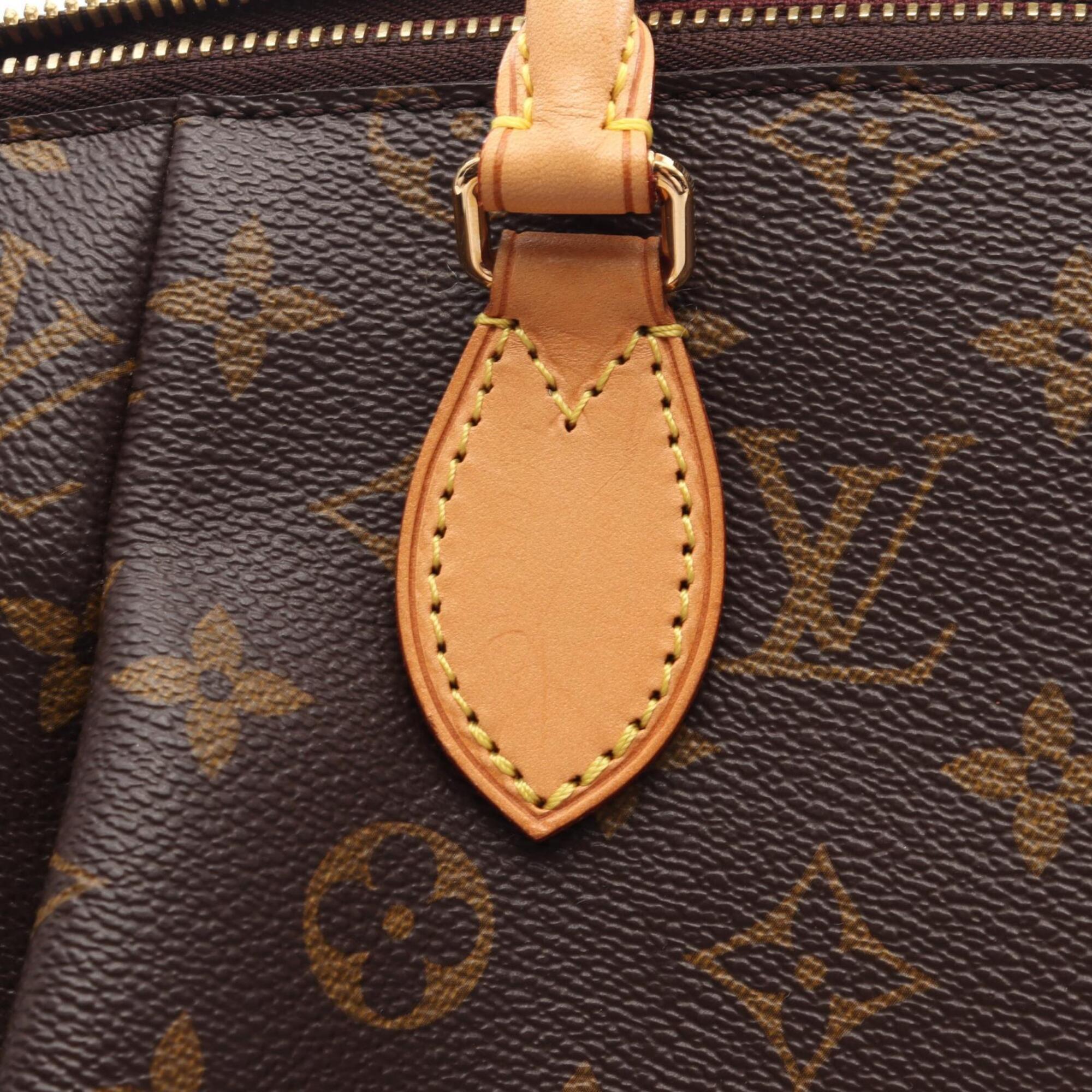Louis Vuitton Brown Pvc Coated Canvas Leather Handbag (Pre-Owned)
