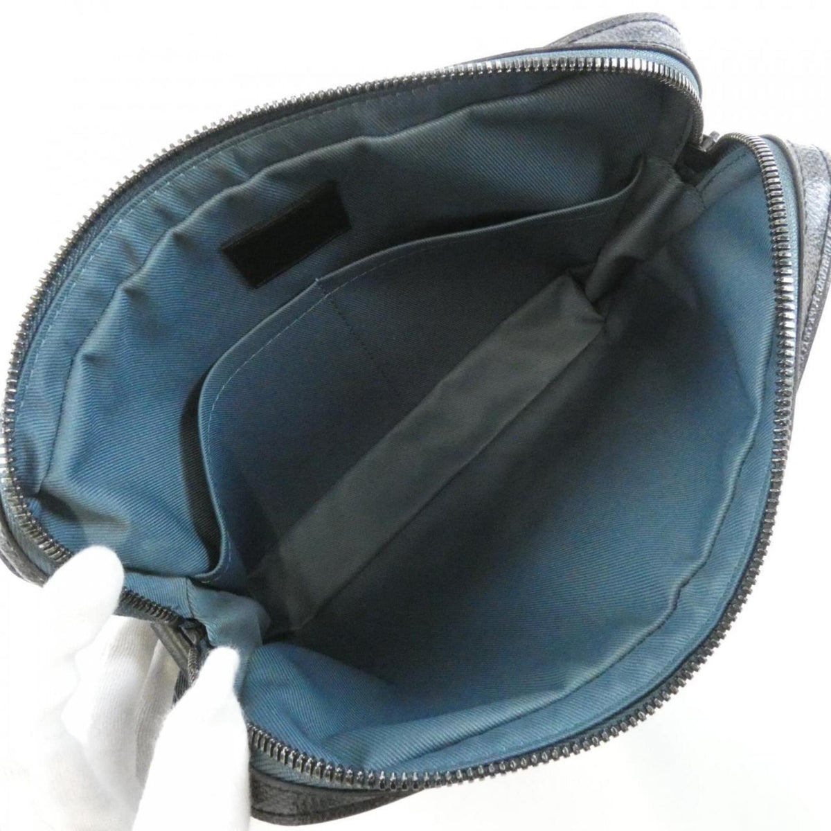 Louis Vuitton Black Graphite Gray Coated Canvas Shoulder Bag (Pre-Owned)