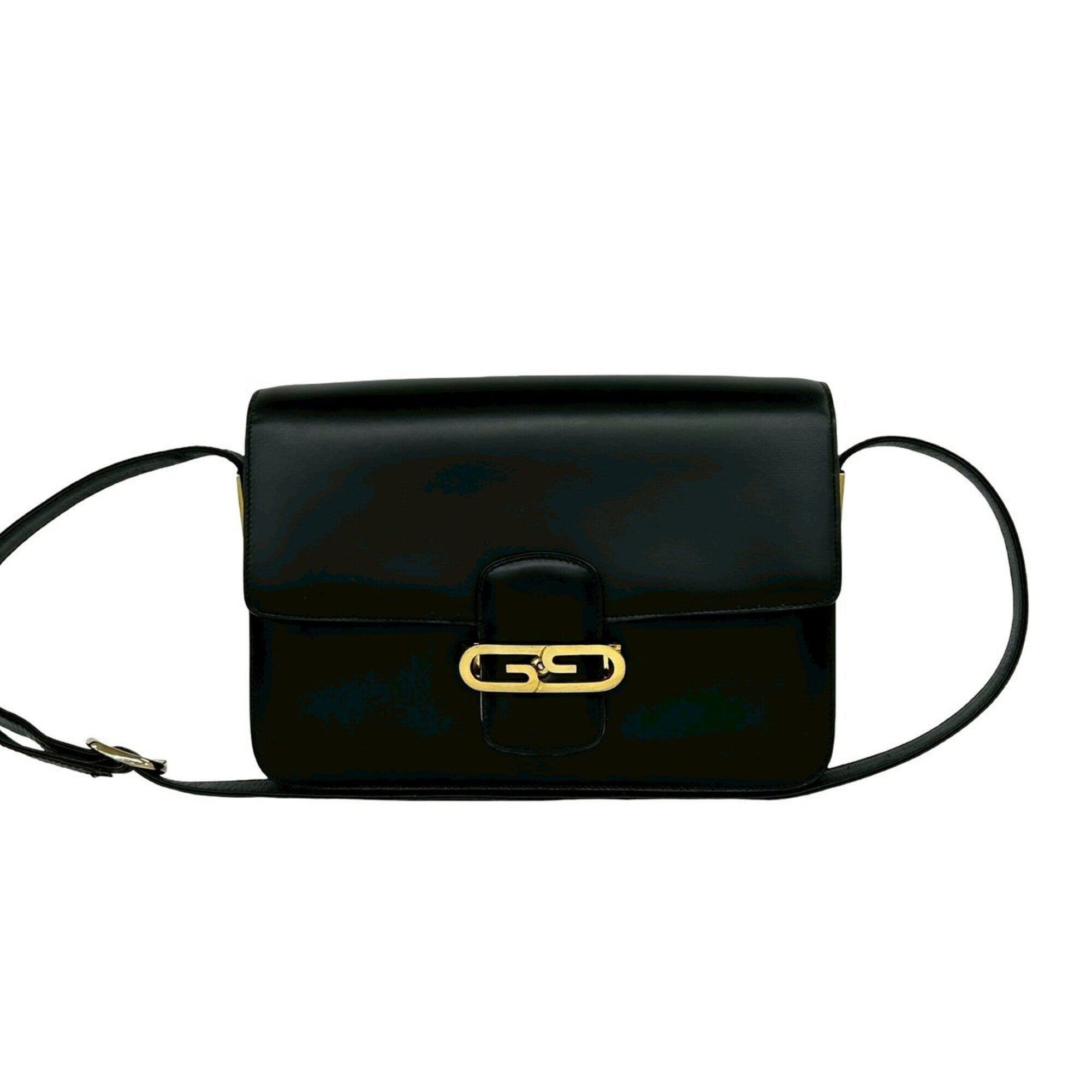 Gucci Black Leather Pochette Shoulder Bag (Pre-Owned)