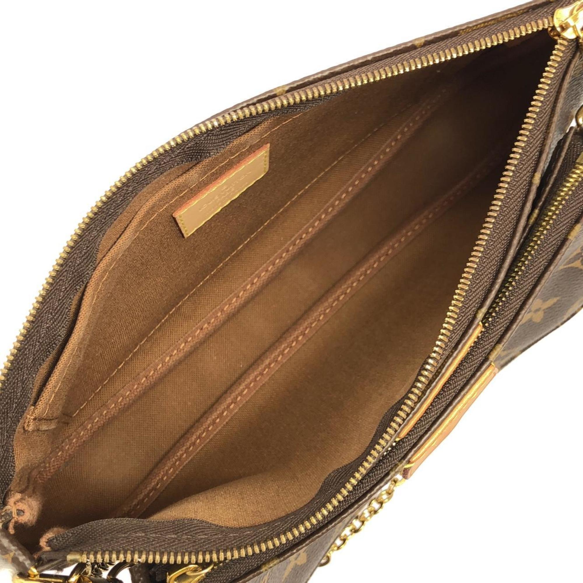 Louis Vuitton Brown Rose Clair Coated Canvas Pochette Shoulder Bag (Pre-Owned)