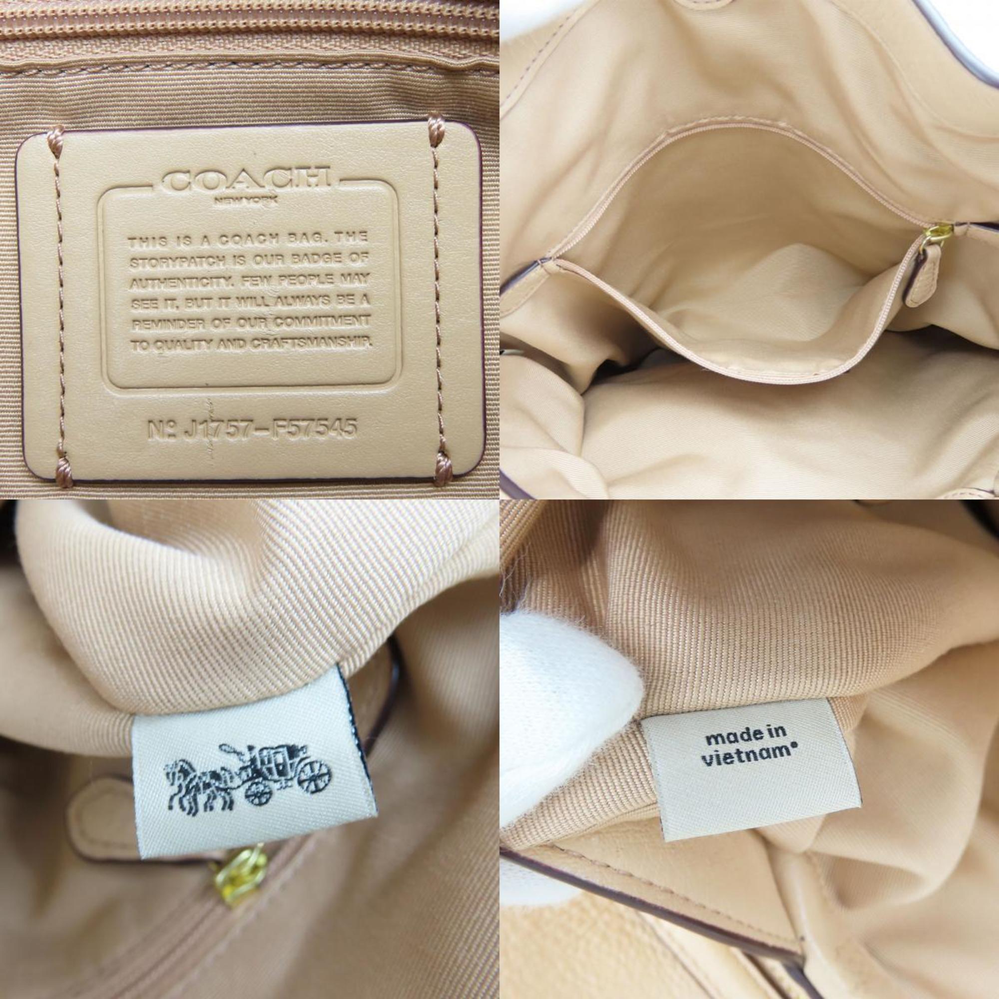 Coach Pink Beige Leather Tote Bag (Pre-Owned)