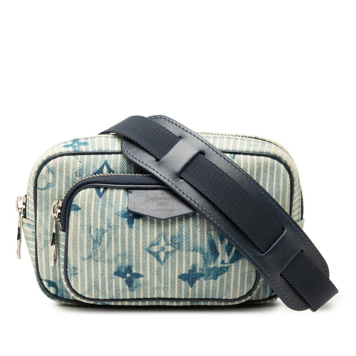 Louis Vuitton Blue Navy Canvas Leather Pochette Shoulder Bag (Pre-Owned)