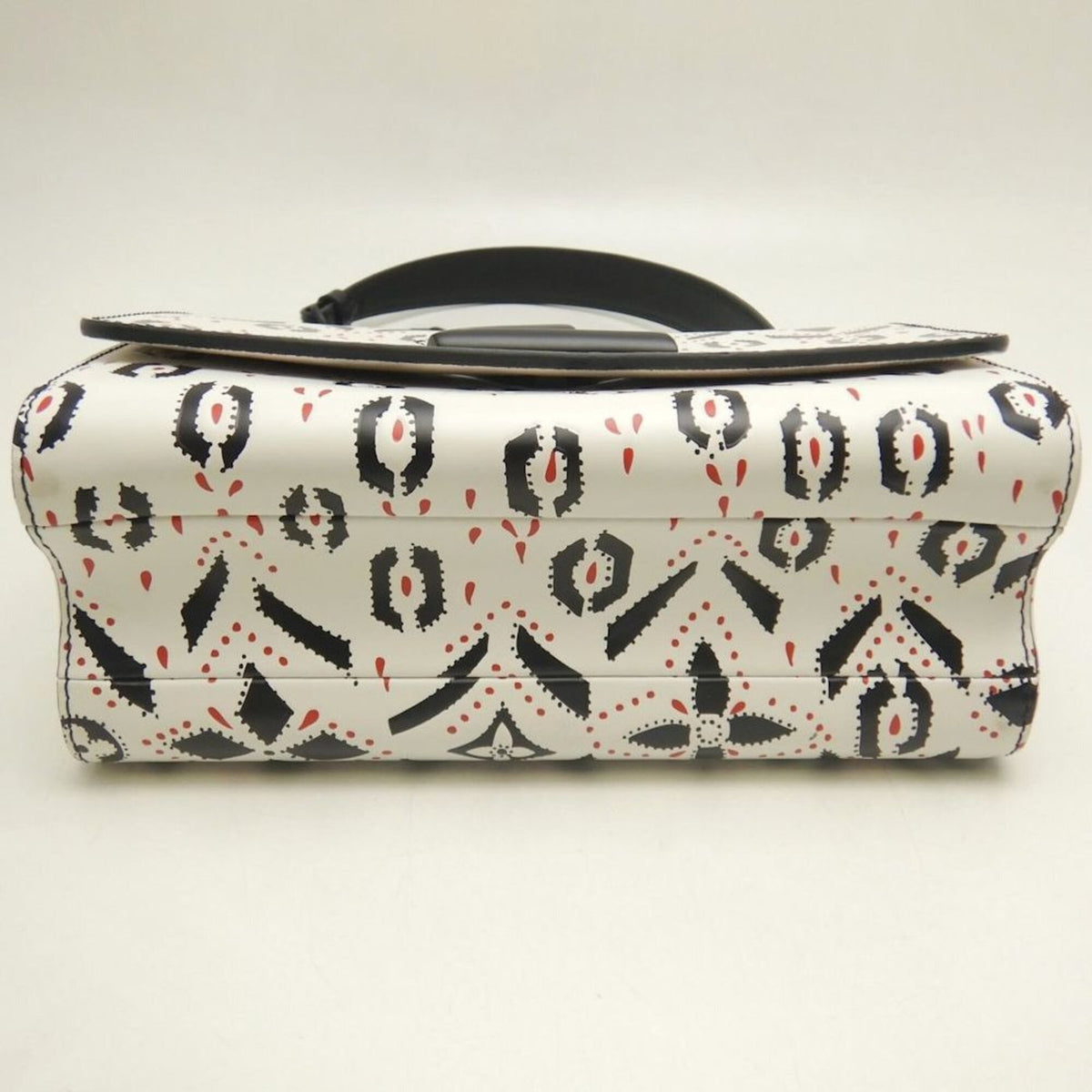 Louis Vuitton Black White Leather Shoulder Bag (Pre-Owned)
