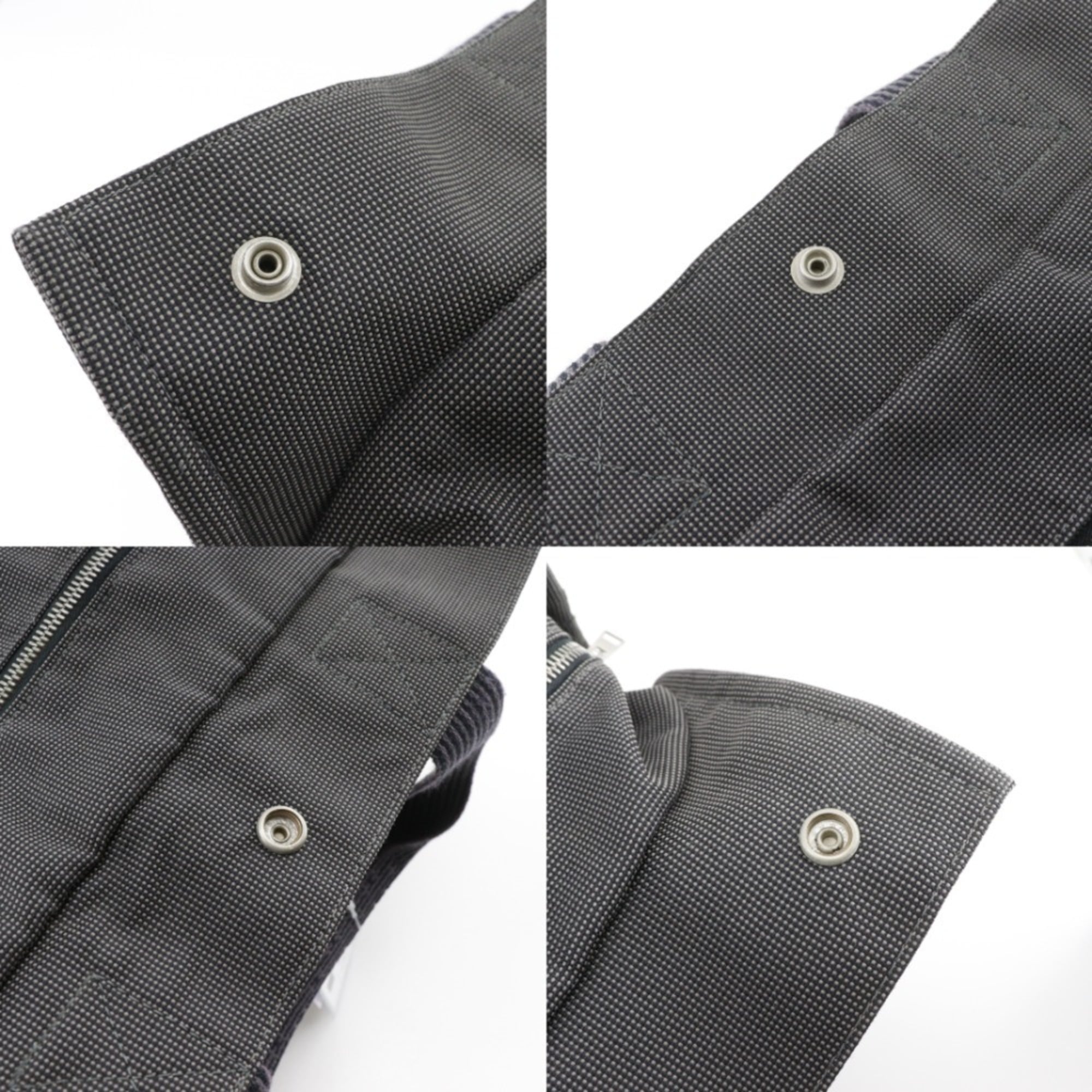 Hermes Gray Nylon Canvas Tote Bag (Pre-Owned)