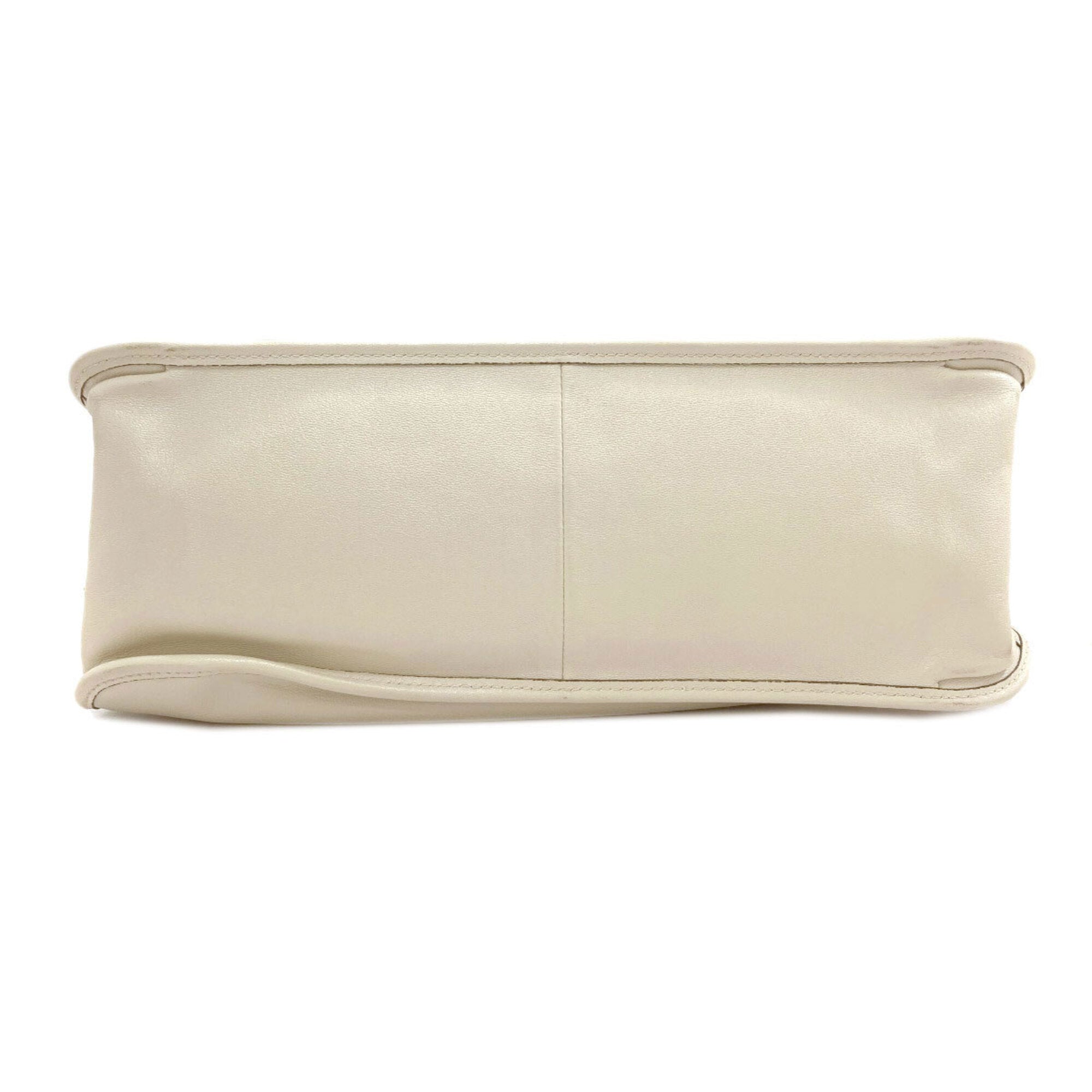 Gucci Cream Leather Tote Bag (Pre-Owned)