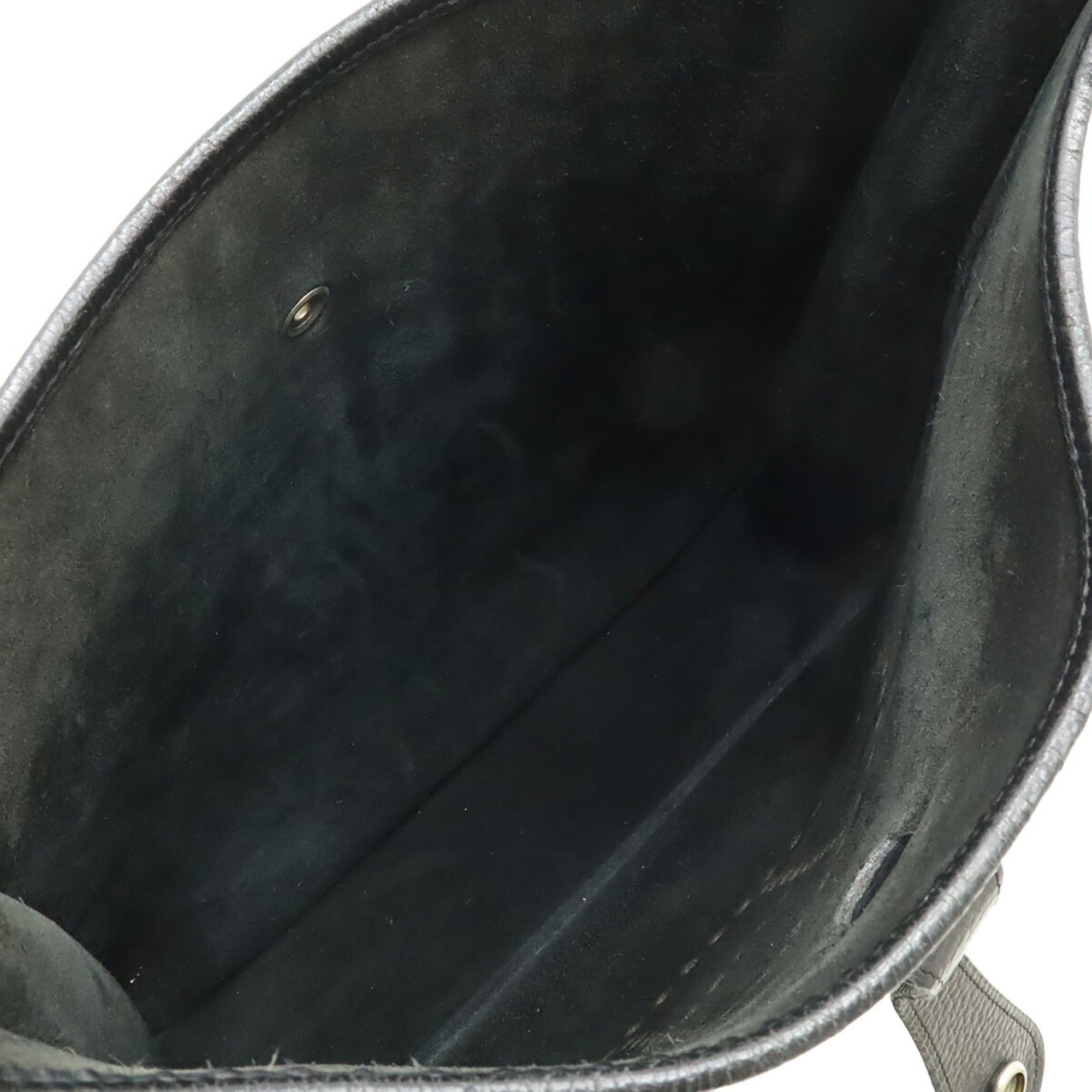 Hermes Black Taurillon Clemence Leather Shoulder Bag (Pre-Owned)