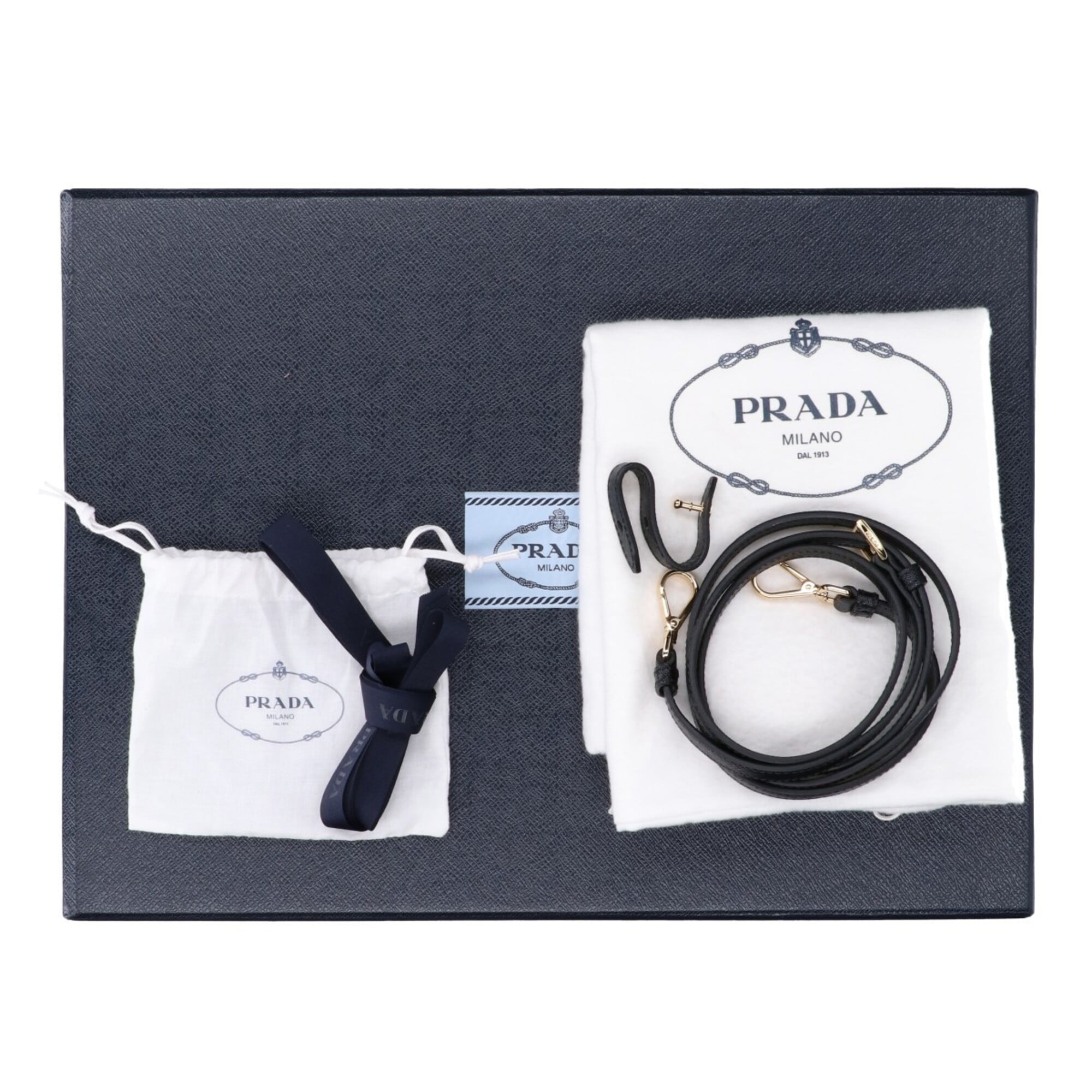 Prada Black Leather Handbag Shoulder Bag (Pre-Owned)