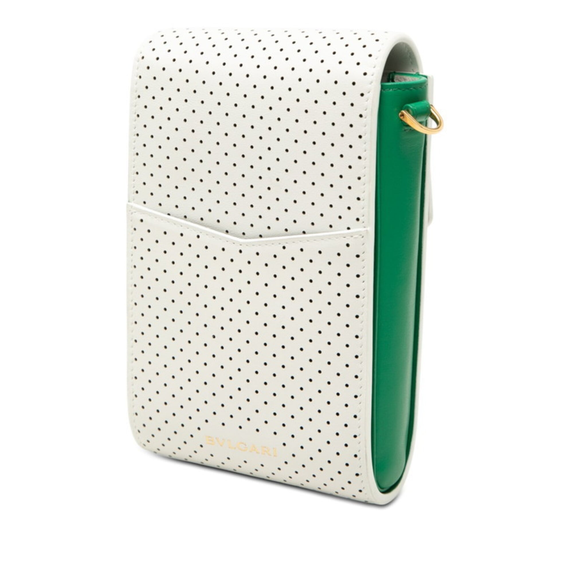 Bvlgari Green White Leather Shoulder Bag (Pre-Owned)